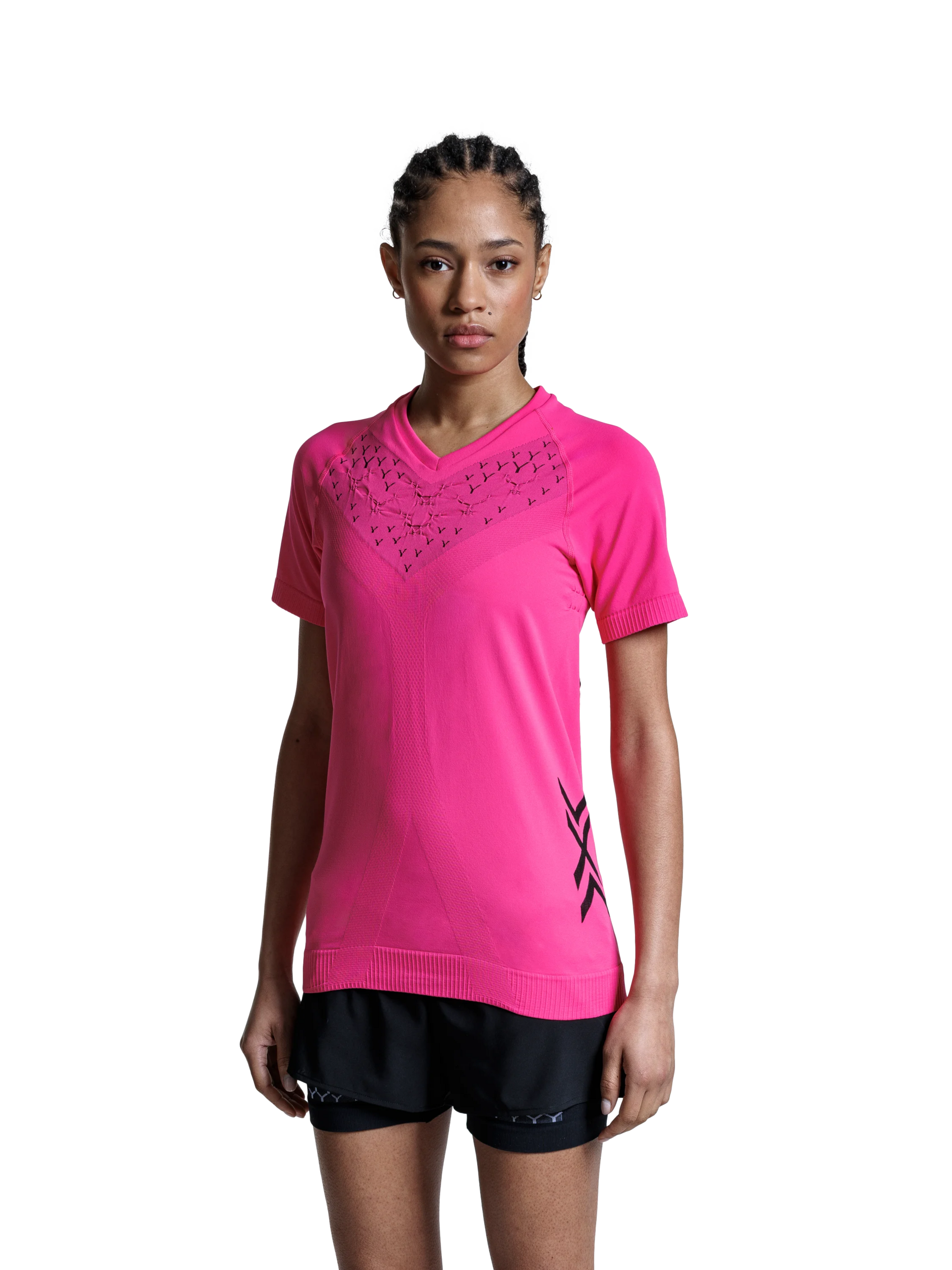 X-BIONIC TWYCE RUN SHIRT SS WMN - Neo Pink X Black - T-Shirts - 16 of 18