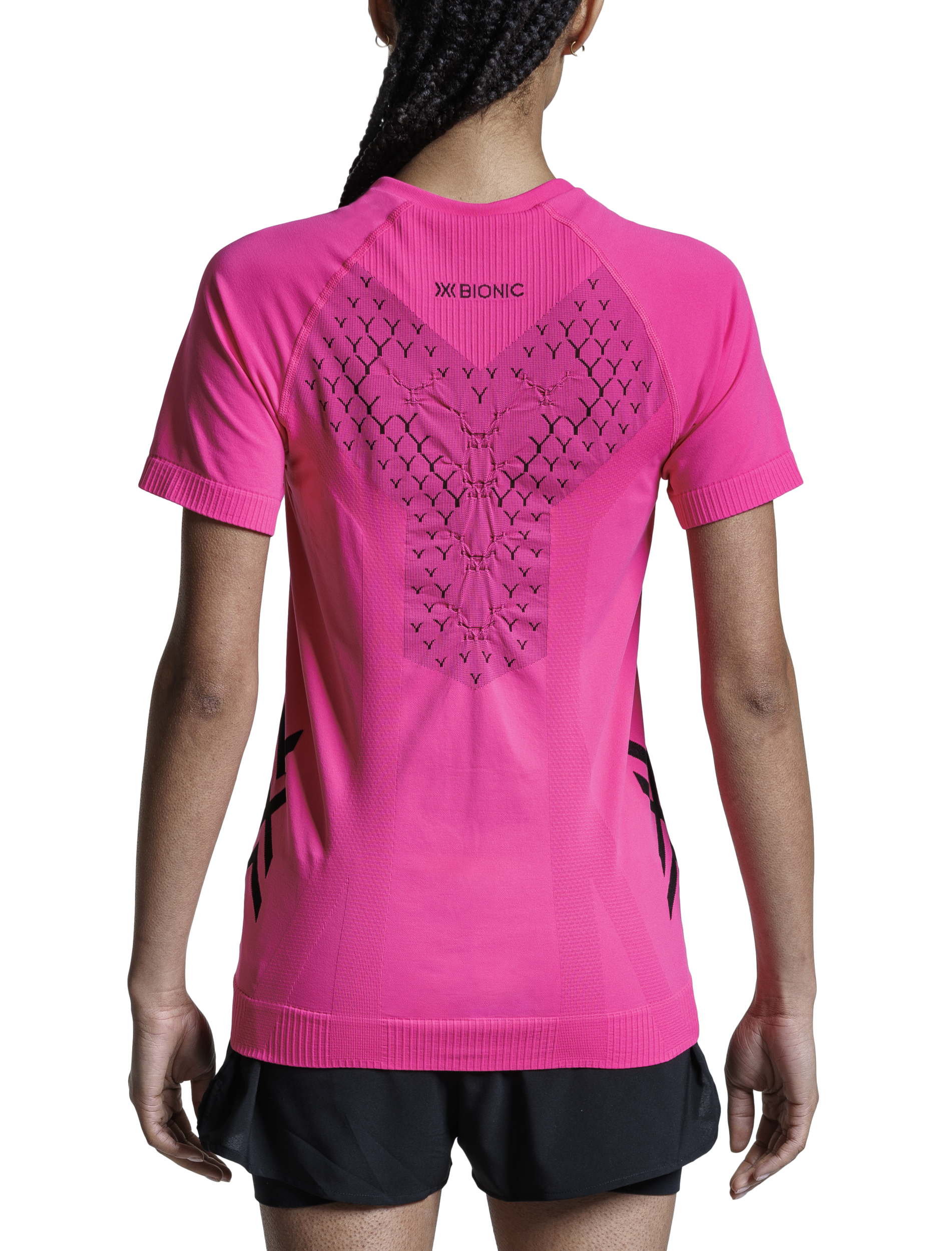 X-BIONIC TWYCE RUN SHIRT SS WMN - Neo Pink X Black - T-Shirts - 18 of 18