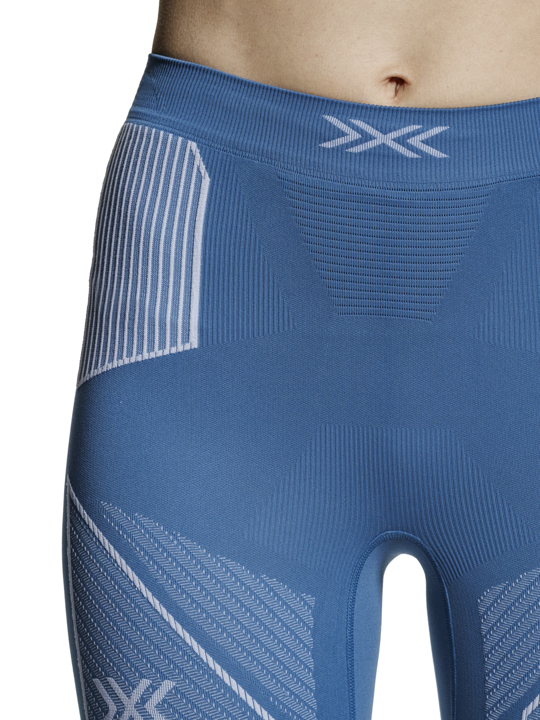 X-BIONIC ENERGY ACCUMULATOR LIGHT PANTS 3/4 WMN - Mineral Blue Arctic White - 3/4 Pants - 3 of 21