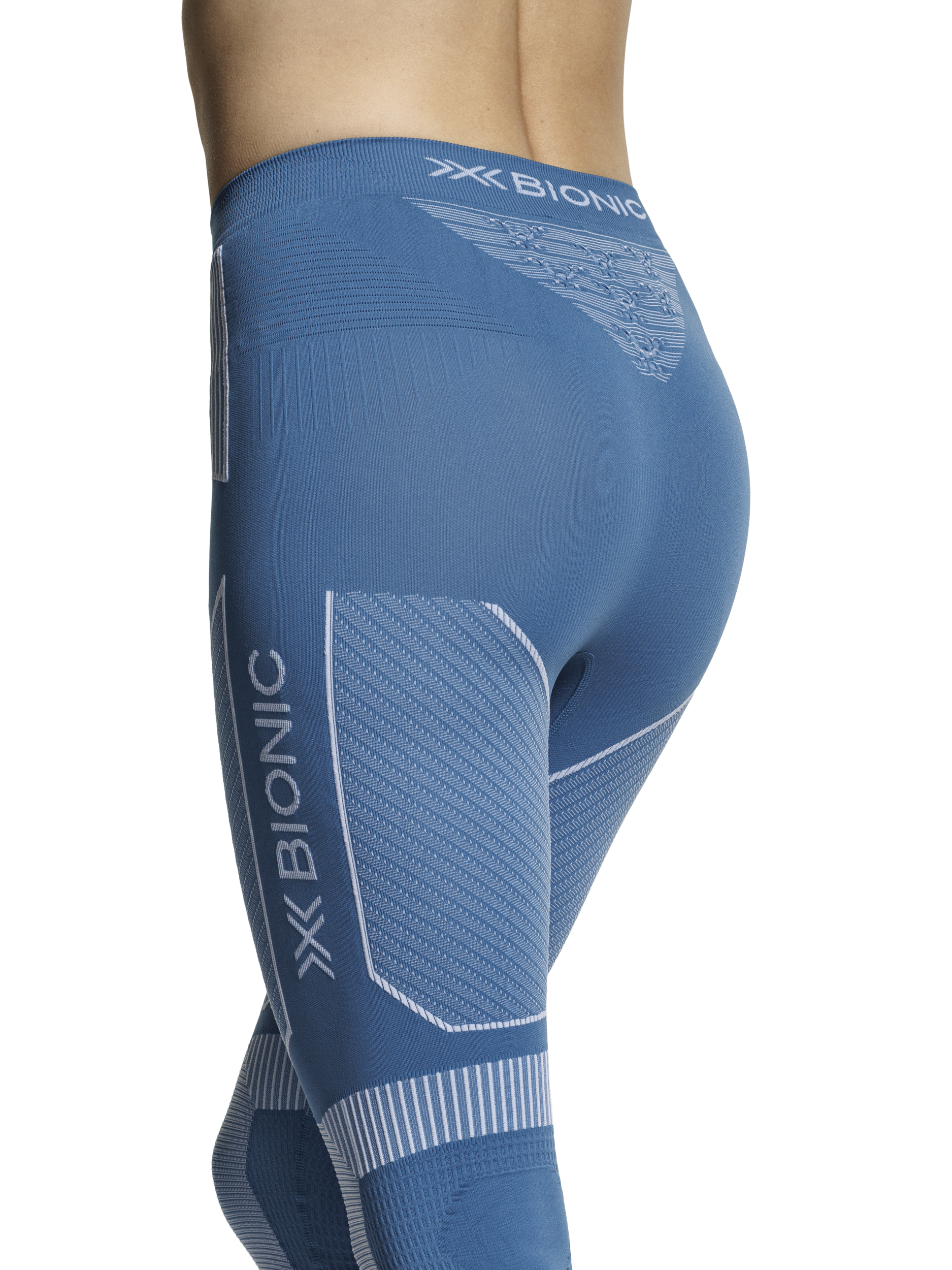 X-BIONIC ENERGY ACCUMULATOR LIGHT PANTS 3/4 WMN - Mineral Blue Arctic White - 3/4 Pants - 6 of 21