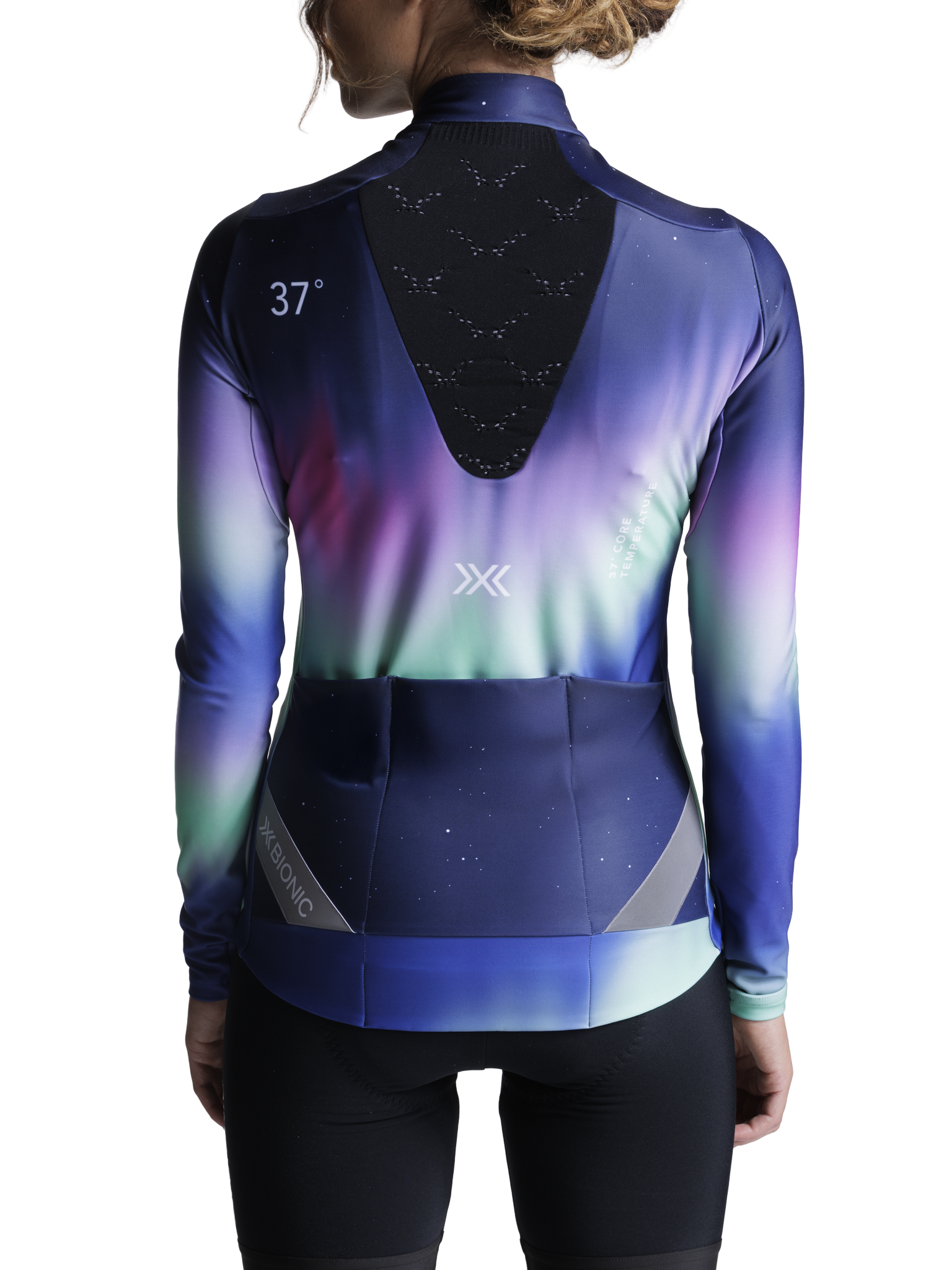 X-BIONIC COREFUSION RIDE JERSEY LS WMN - Aurora Polychrome - Zip Shirts - 10 of 14