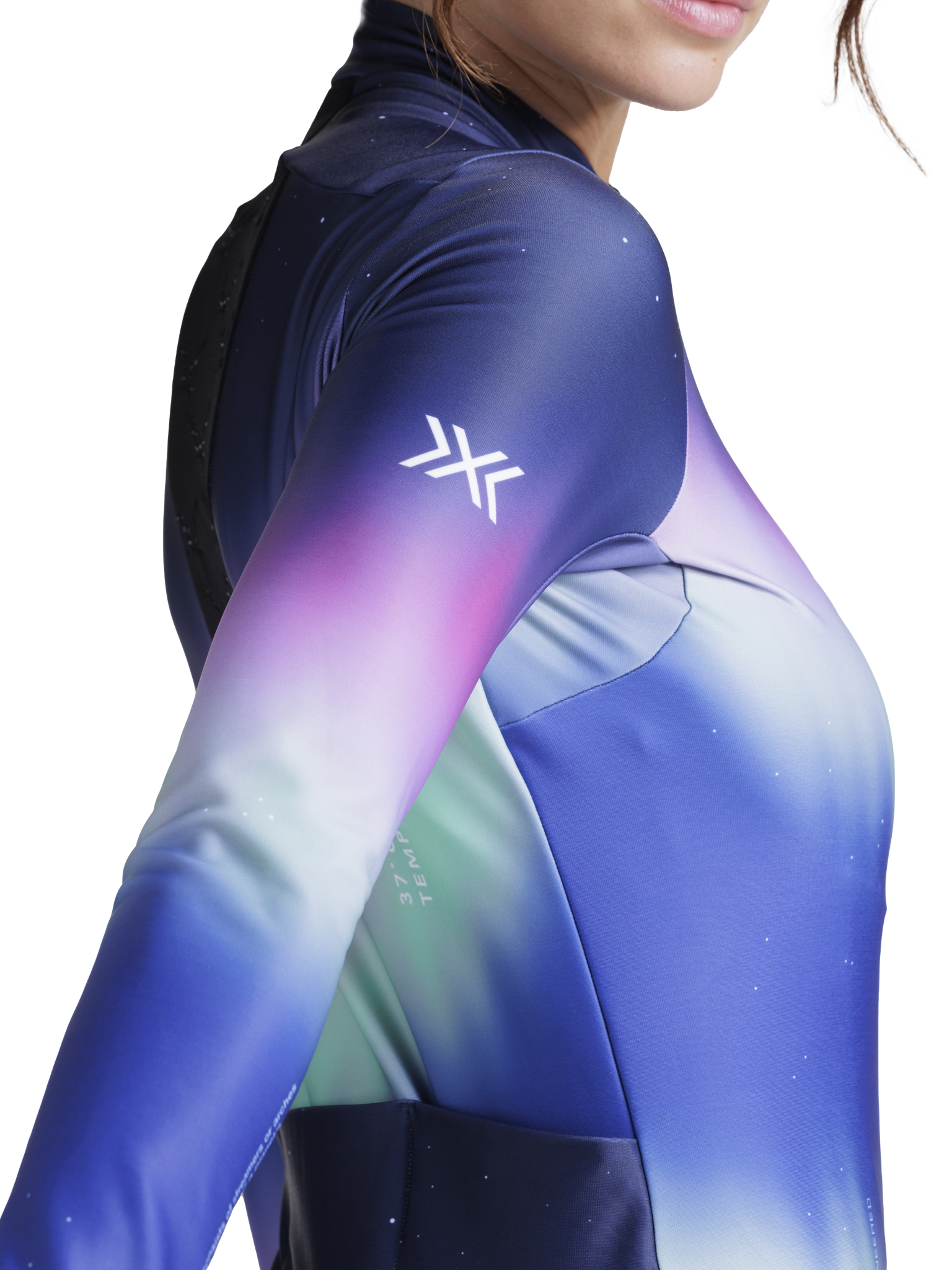 X-BIONIC COREFUSION RIDE JERSEY LS WMN - Aurora Polychrome - Zip Shirts - 12 of 14