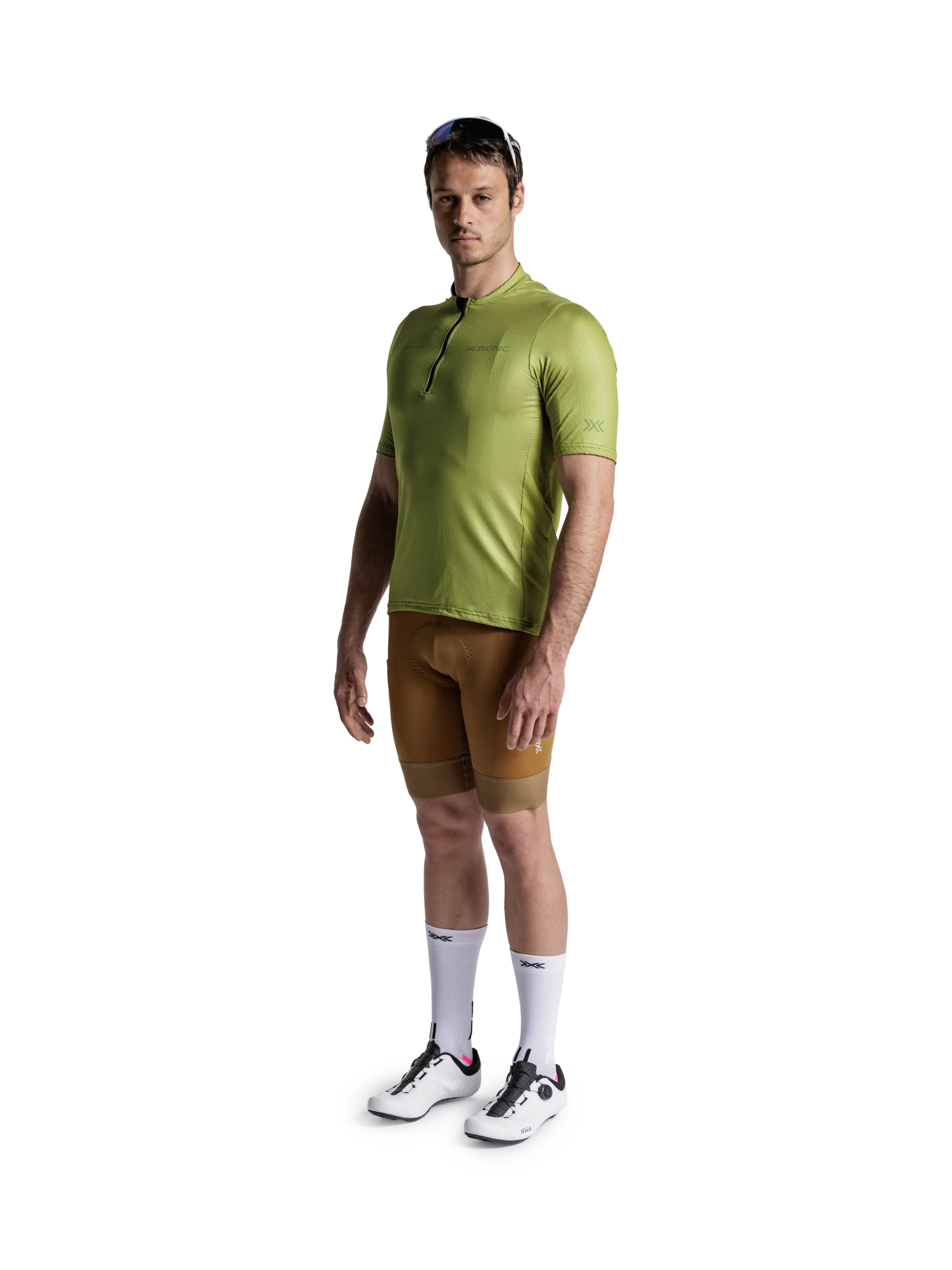 X-BIONIC COREFUSION GRAVEL JERSEY MEN - Olive Green Olive Clay - Zip Shirts - 3 of 29