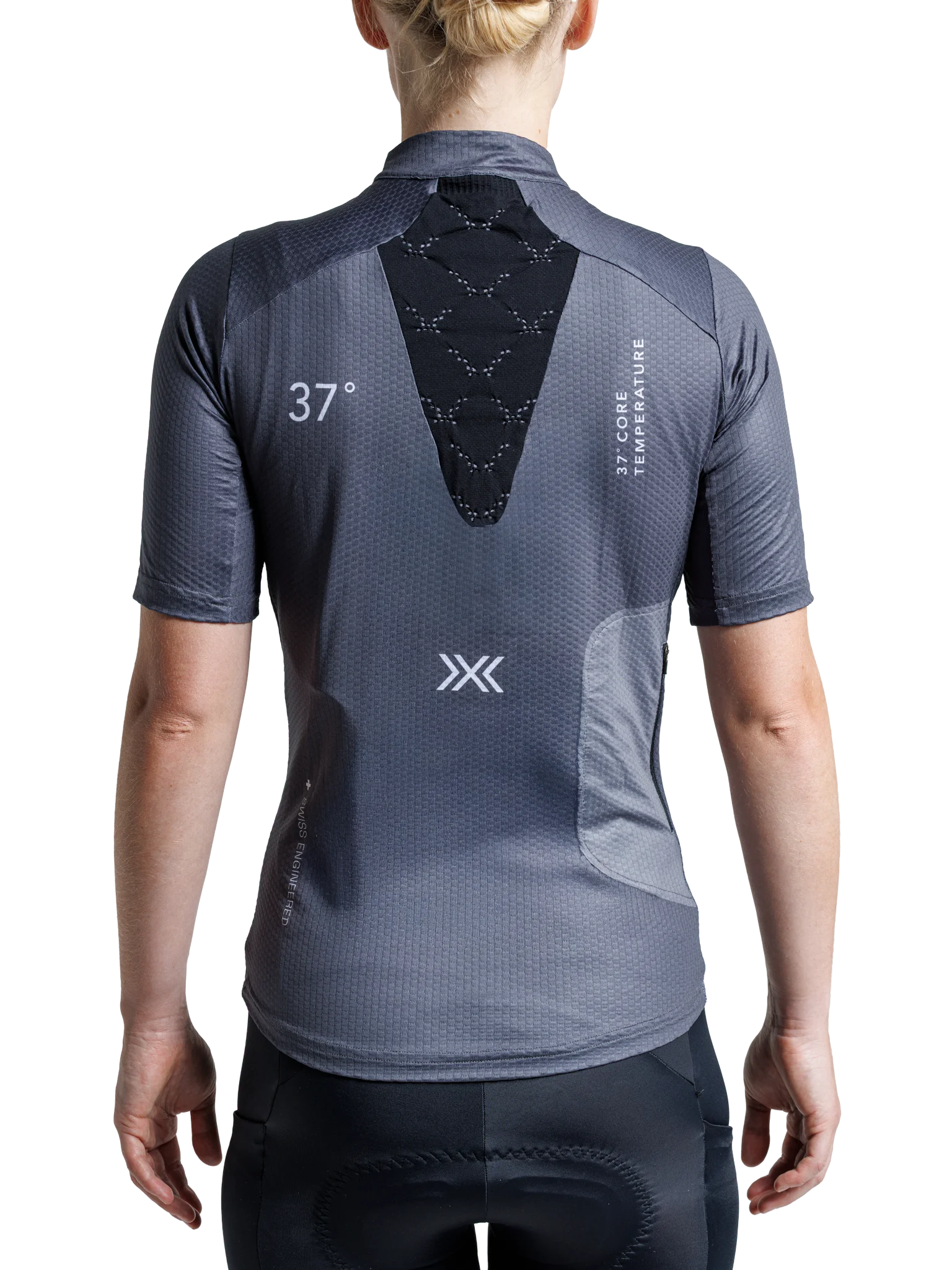 X-BIONIC COREFUSION GRAVEL JERSEY WMN - Anthracite - Zip Shirts - 26 of 29