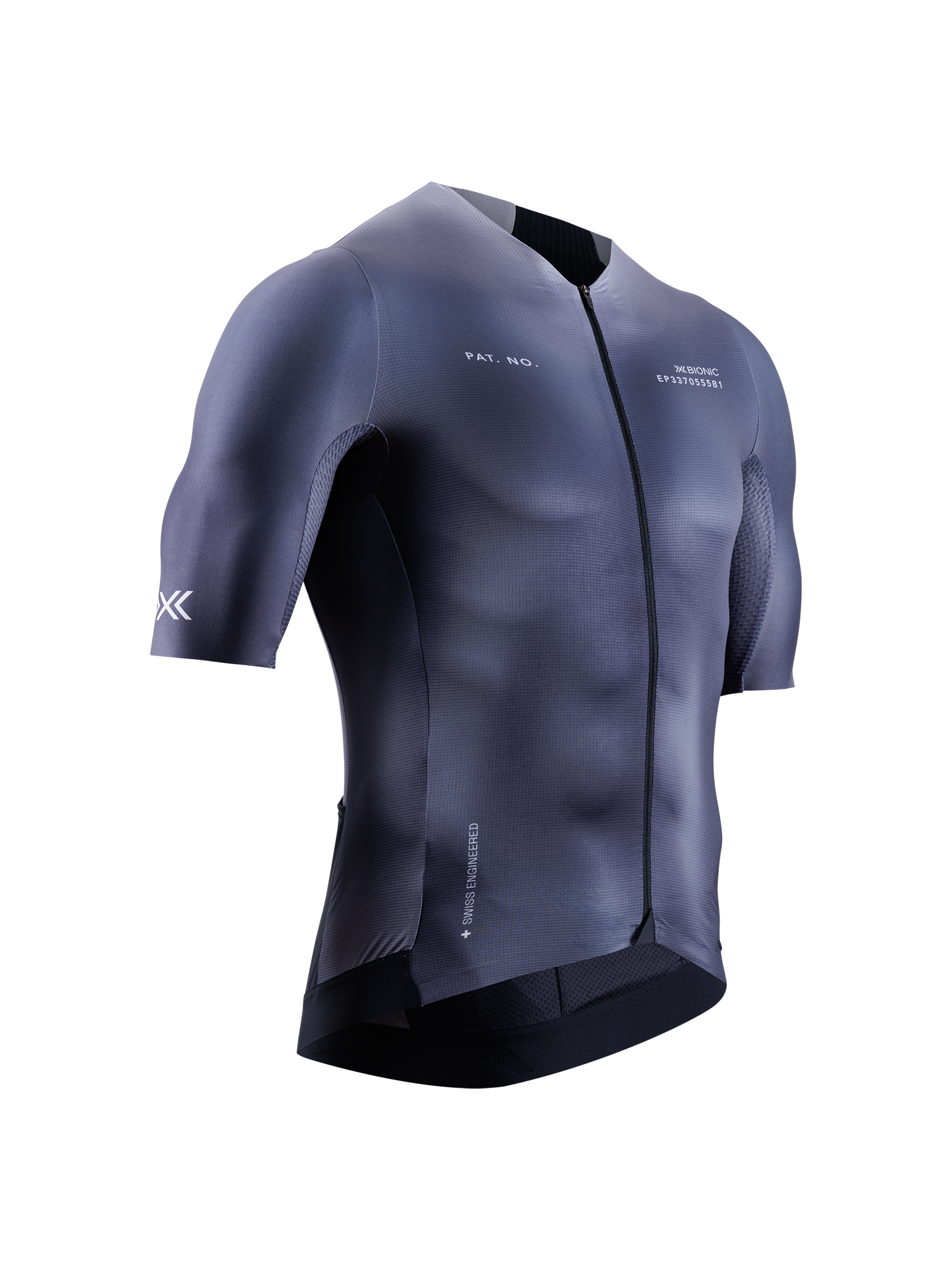 X-BIONIC COREFUSION AERO JERSEY SS MEN - Dark Monochromatic Heatmap - Zip Shirts - 33 of 40