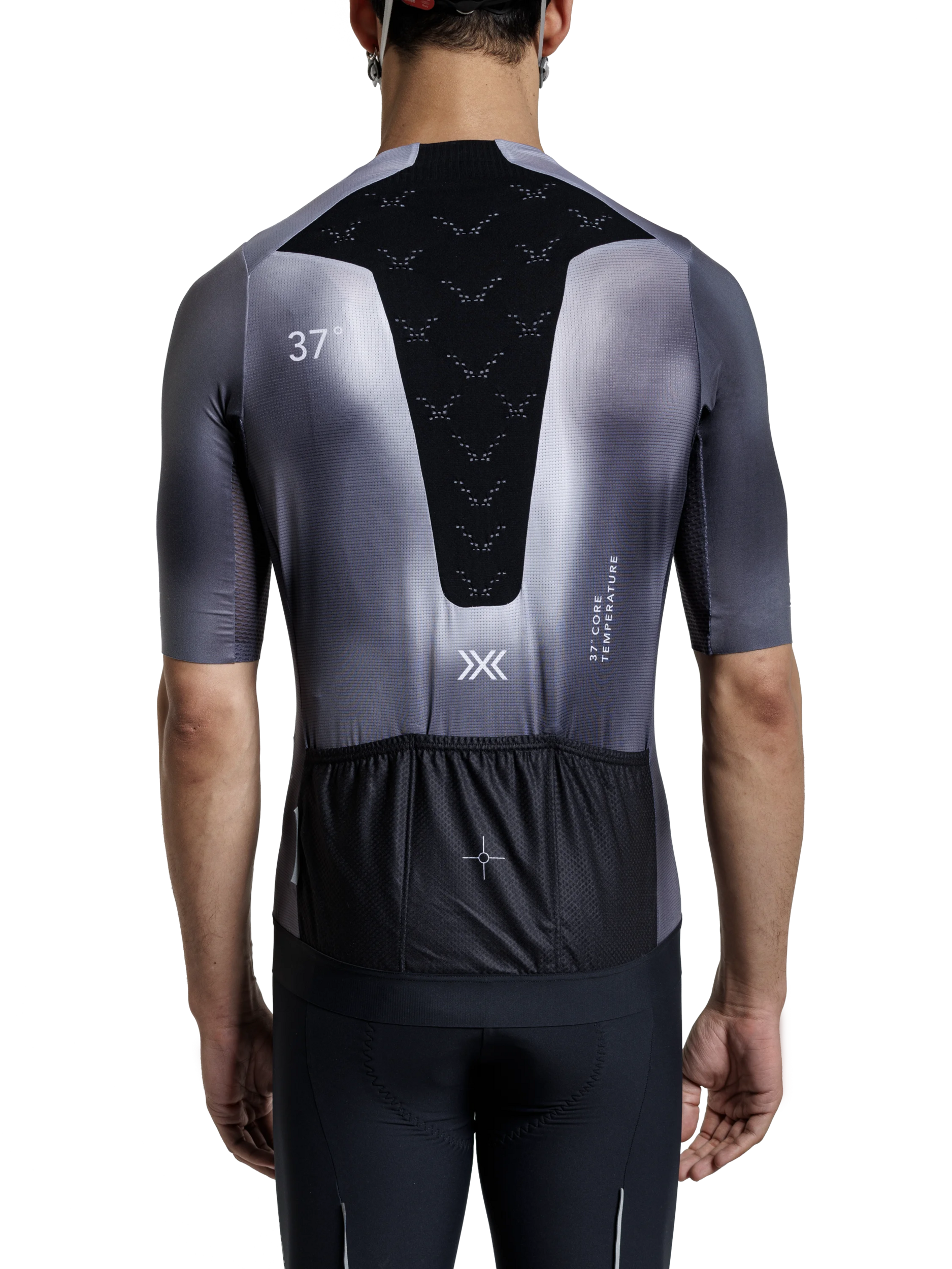 X-BIONIC COREFUSION AERO JERSEY SS MEN - Dark Monochromatic Heatmap - Zip Shirts - 36 of 40