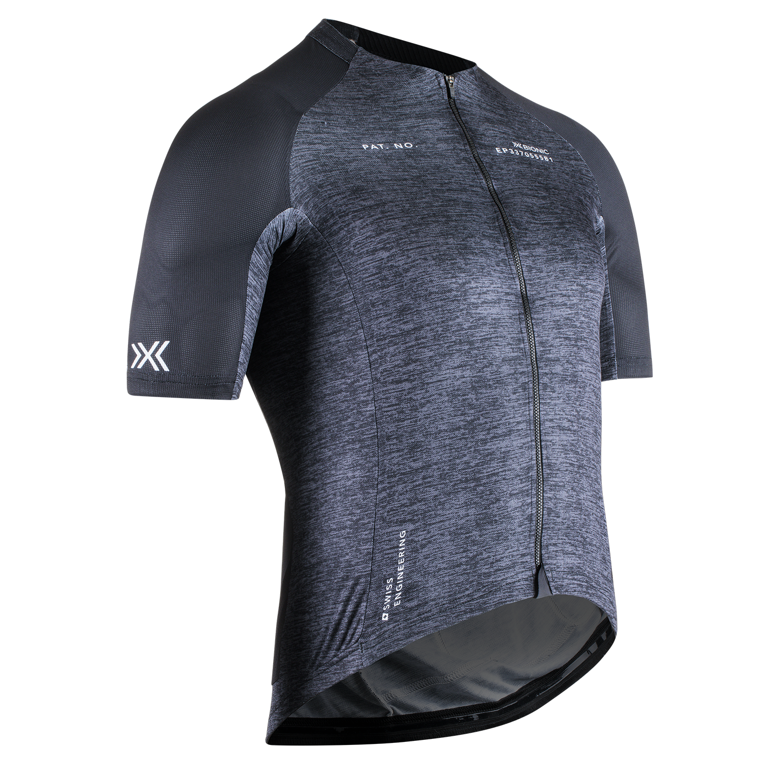 X-BIONIC COREFUSION ENDURANCE MERINO JERSEY SS MEN - Opal Black Melange - Zip Shirts - 1 of 4