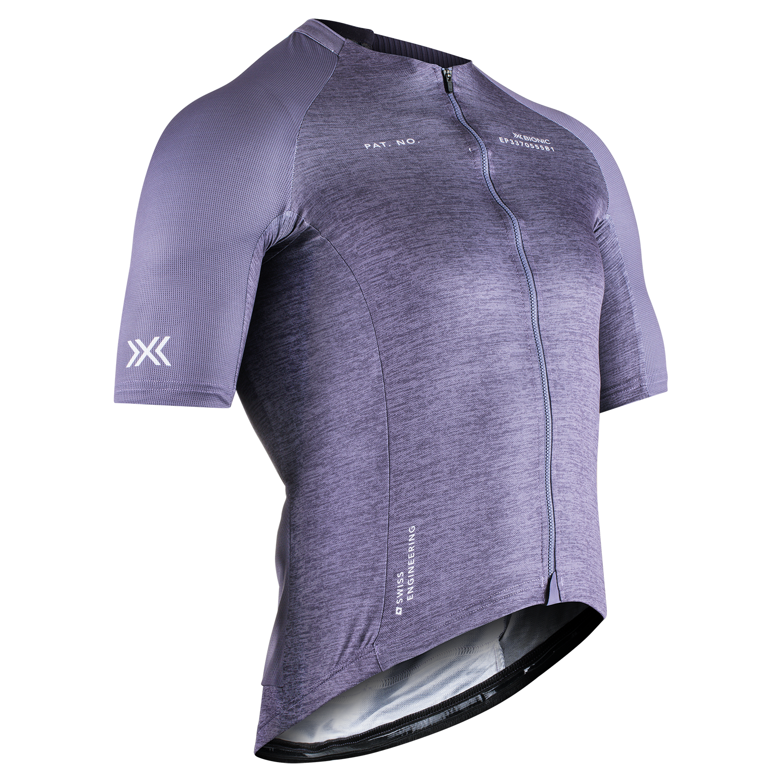 X-BIONIC COREFUSION ENDURANCE MERINO JERSEY SS MEN - Muted Lavender Melange - Zip Shirts - 3 of 4