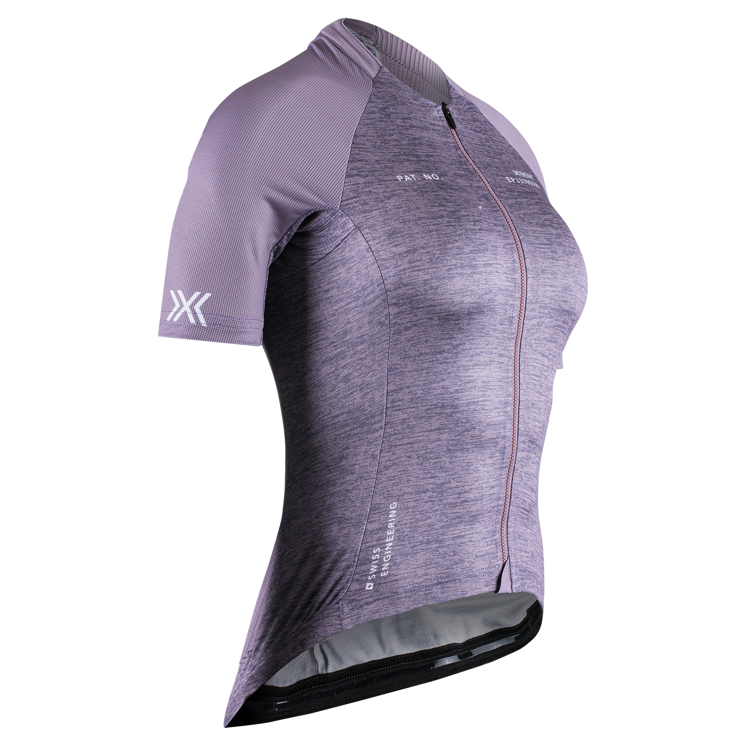 X-BIONIC COREFUSION ENDURANCE MERINO JERSEY SS WMN - Dusty Lavender Melange - Zip Shirts - 3 of 4