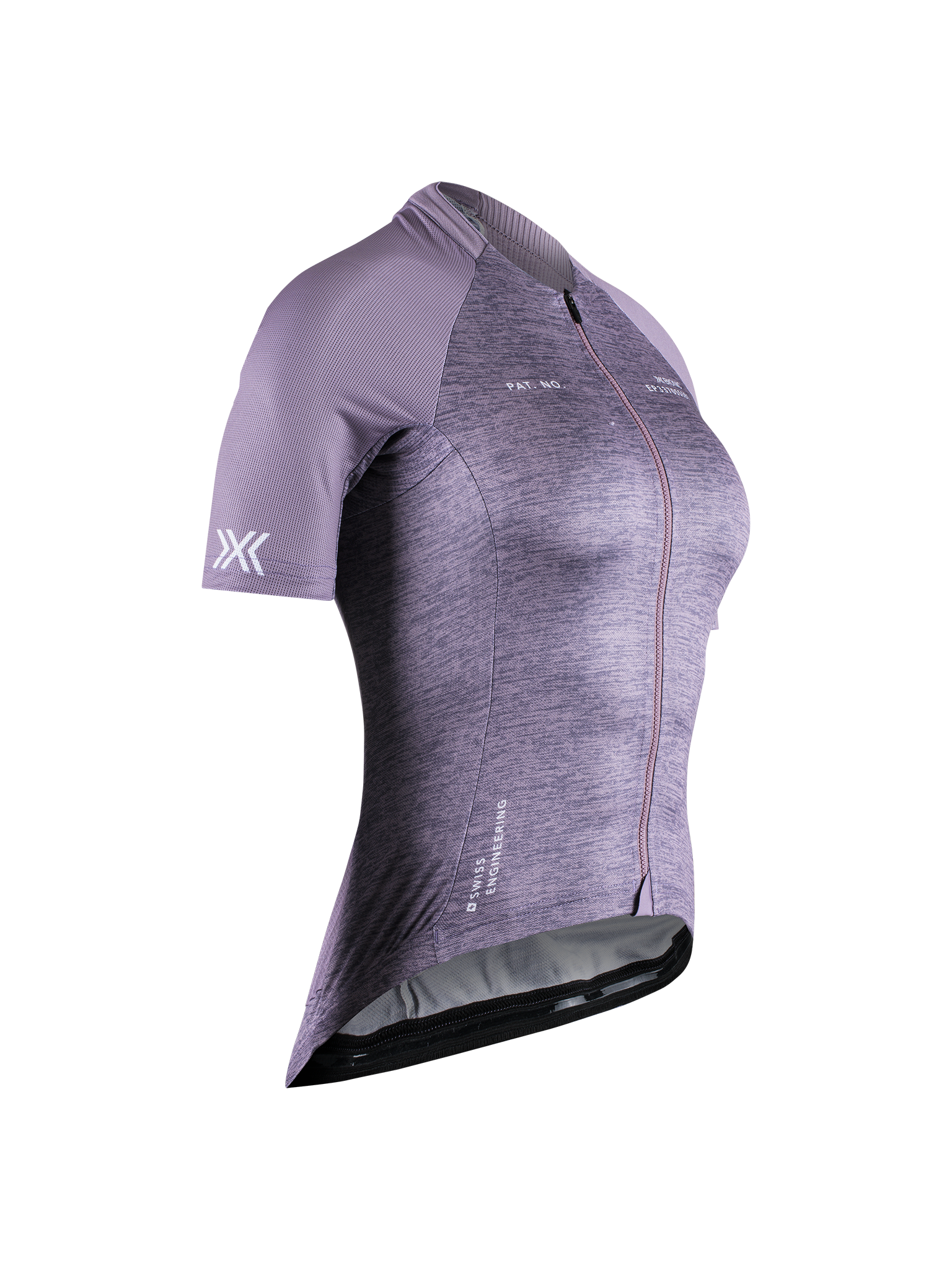X-BIONIC COREFUSION ENDURANCE MERINO JERSEY SS WMN - Dusty Lavender Melange - Zip Shirts - 3 of 4