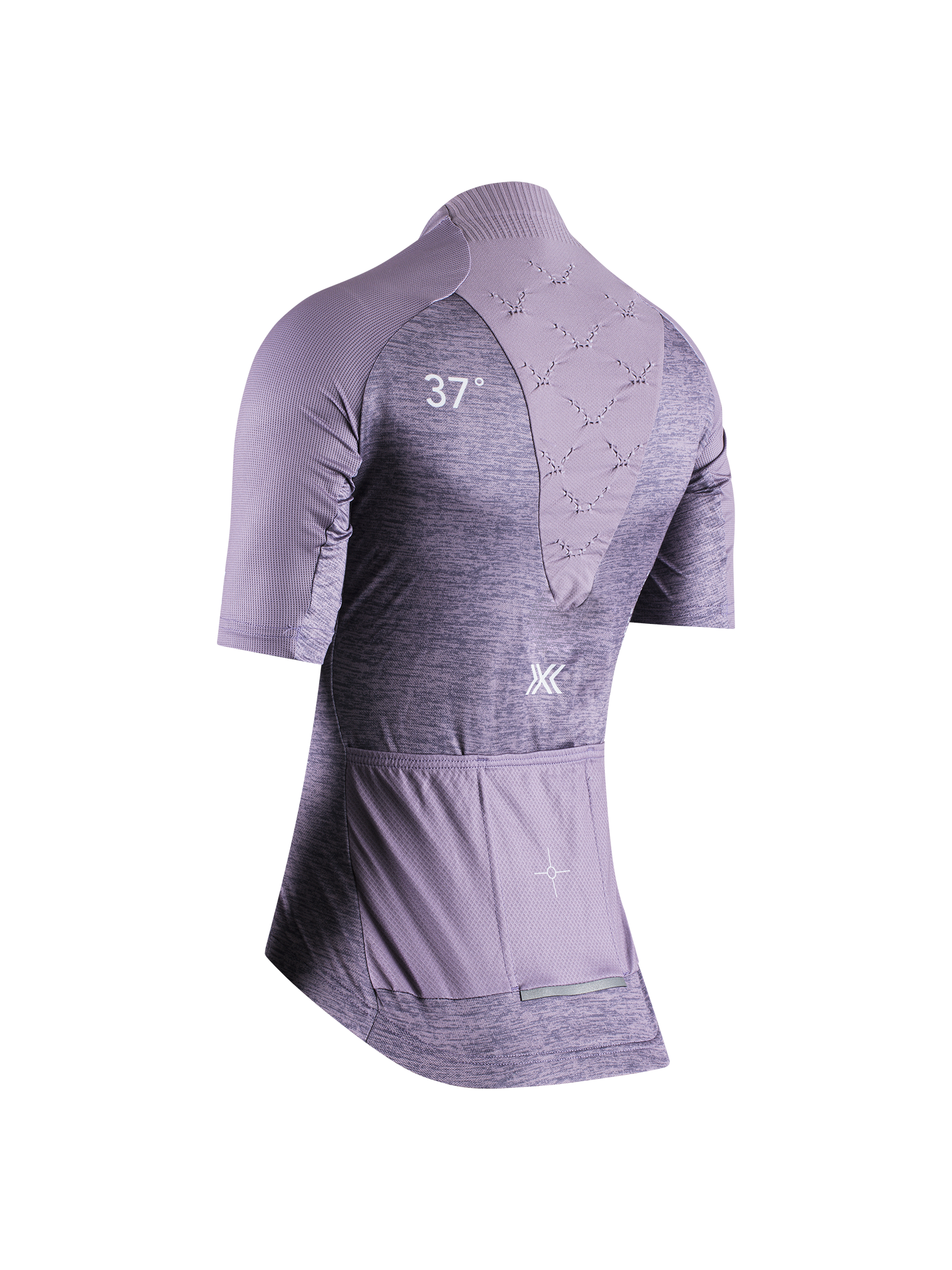 X-BIONIC COREFUSION ENDURANCE MERINO JERSEY SS WMN - Dusty Lavender Melange - Zip Shirts - 4 of 4
