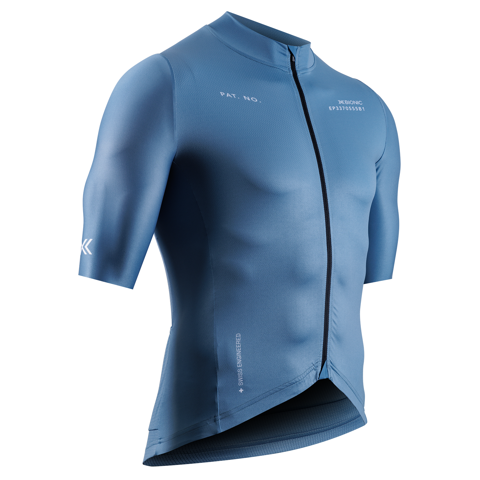 X-BIONIC COREFUSION RIDE JERSEY SS MEN - Slate Blue - Zip Shirts - 20 of 50