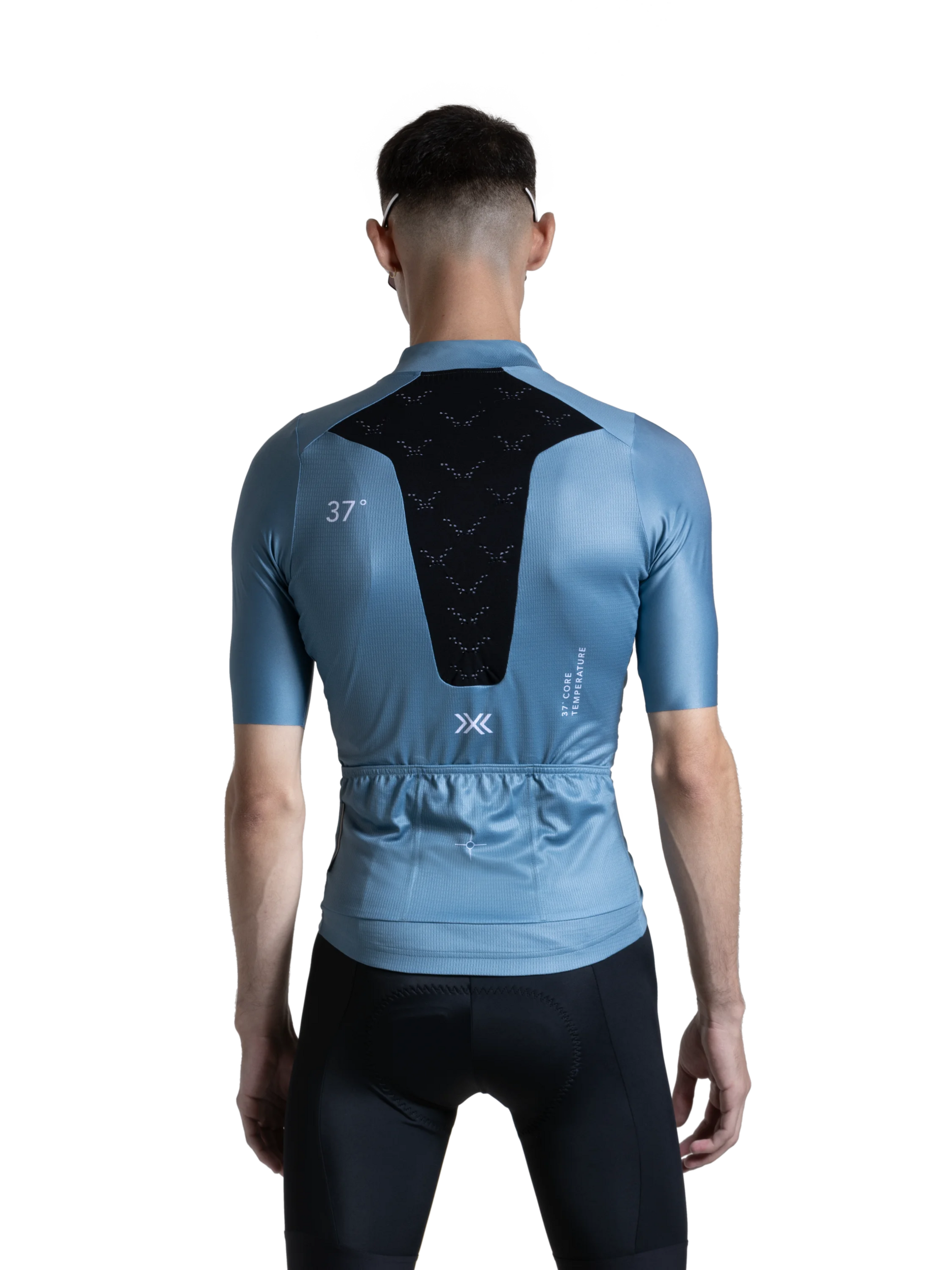 X-BIONIC COREFUSION RIDE JERSEY SS MEN - Slate Blue - Zip Shirts - 23 of 50