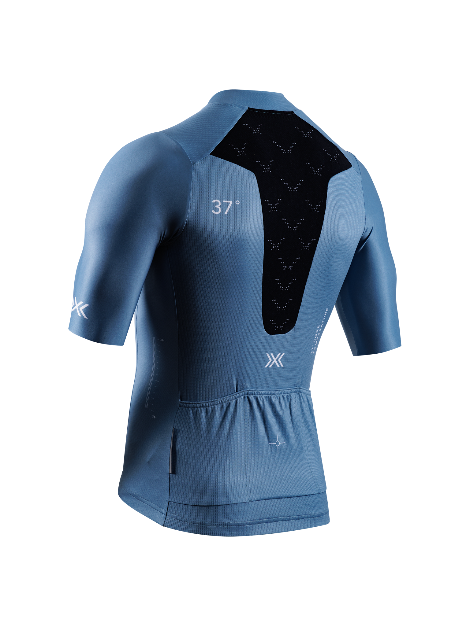 X-BIONIC COREFUSION RIDE JERSEY SS MEN - Slate Blue - Zip Shirts - 25 of 50