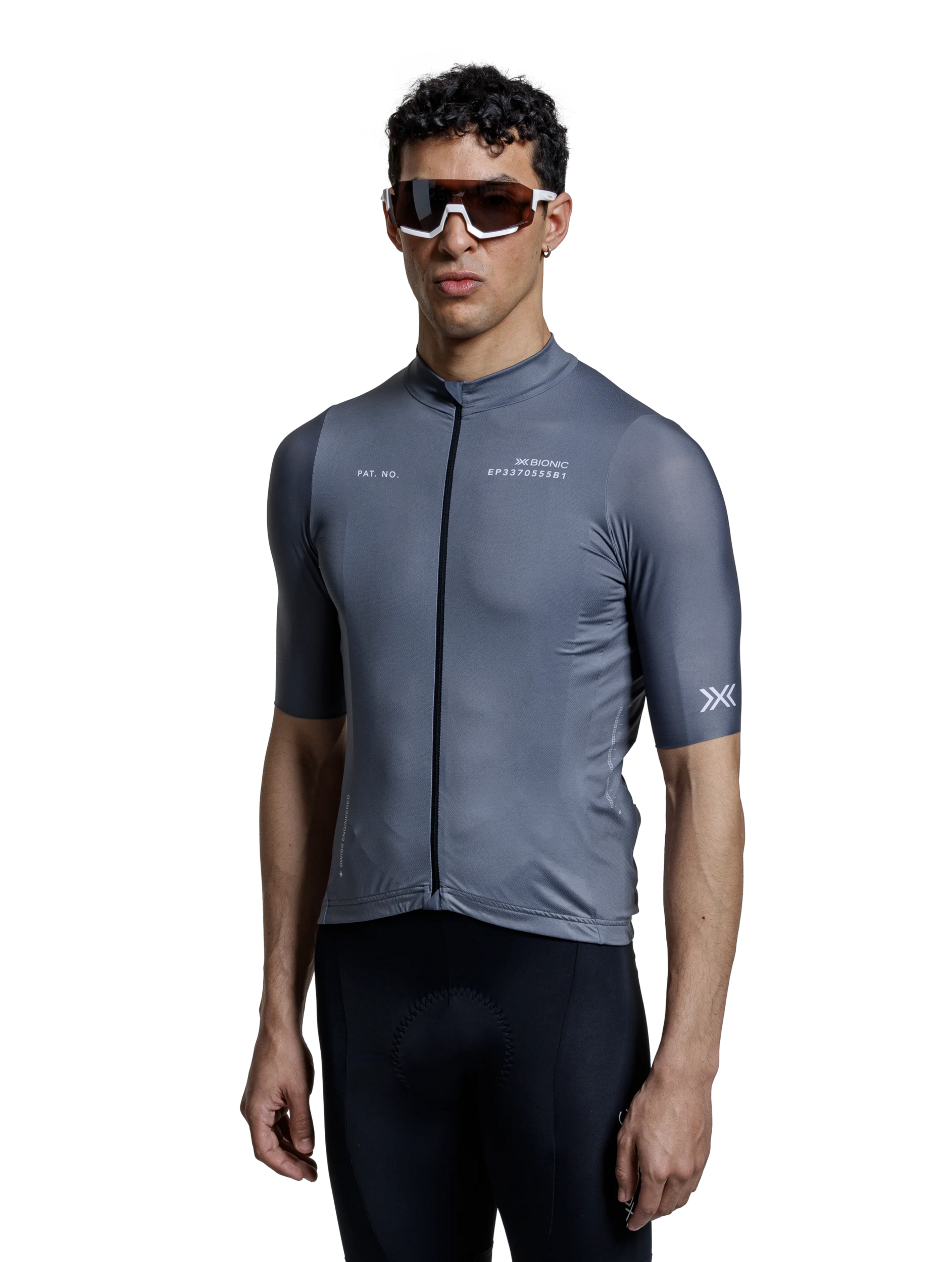 X-BIONIC COREFUSION RIDE JERSEY SS MEN - Rhino Grey - Zip Shirts - 15 of 50