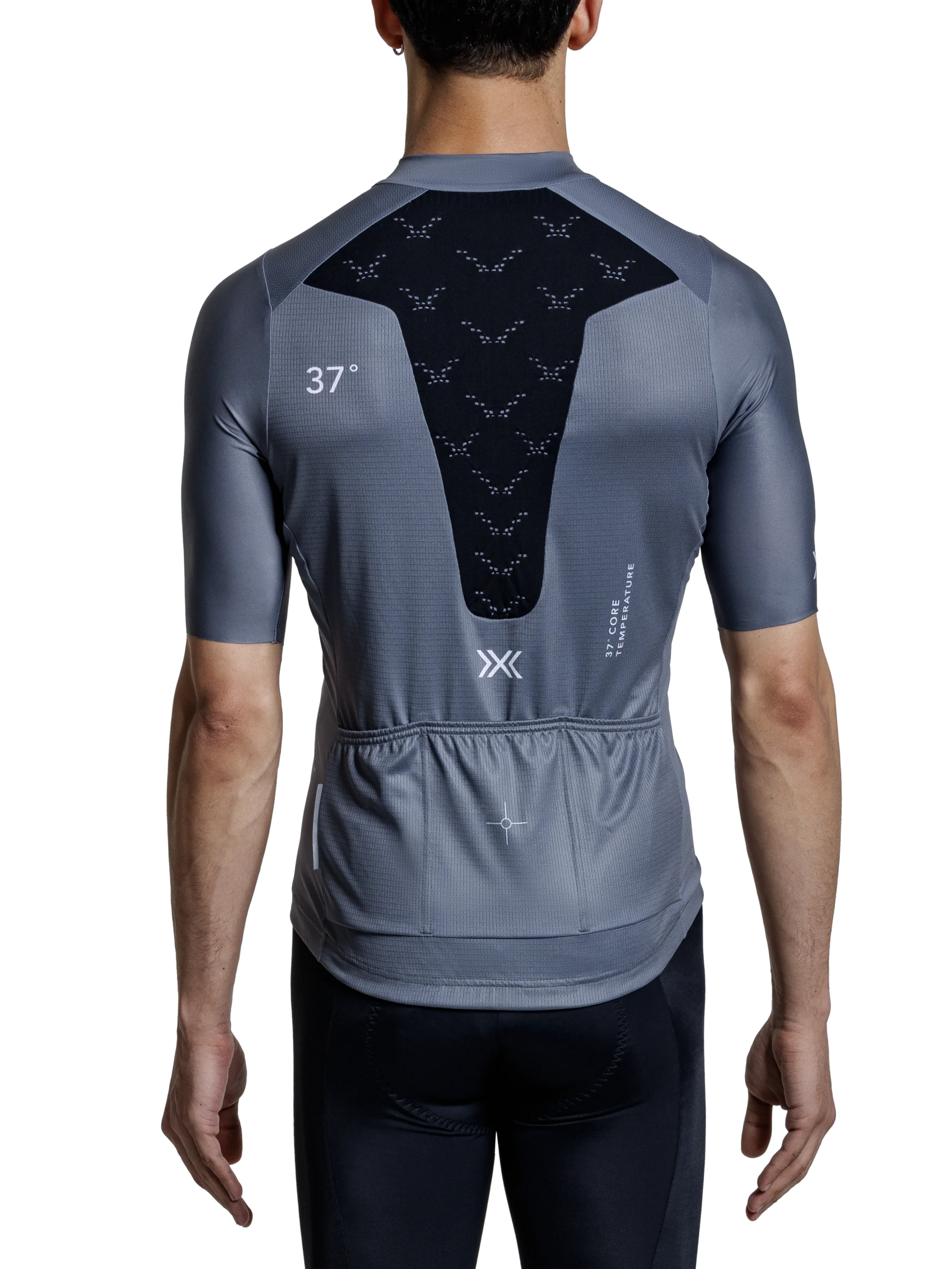X-BIONIC COREFUSION RIDE JERSEY SS MEN - Rhino Grey - Zip Shirts - 16 of 50