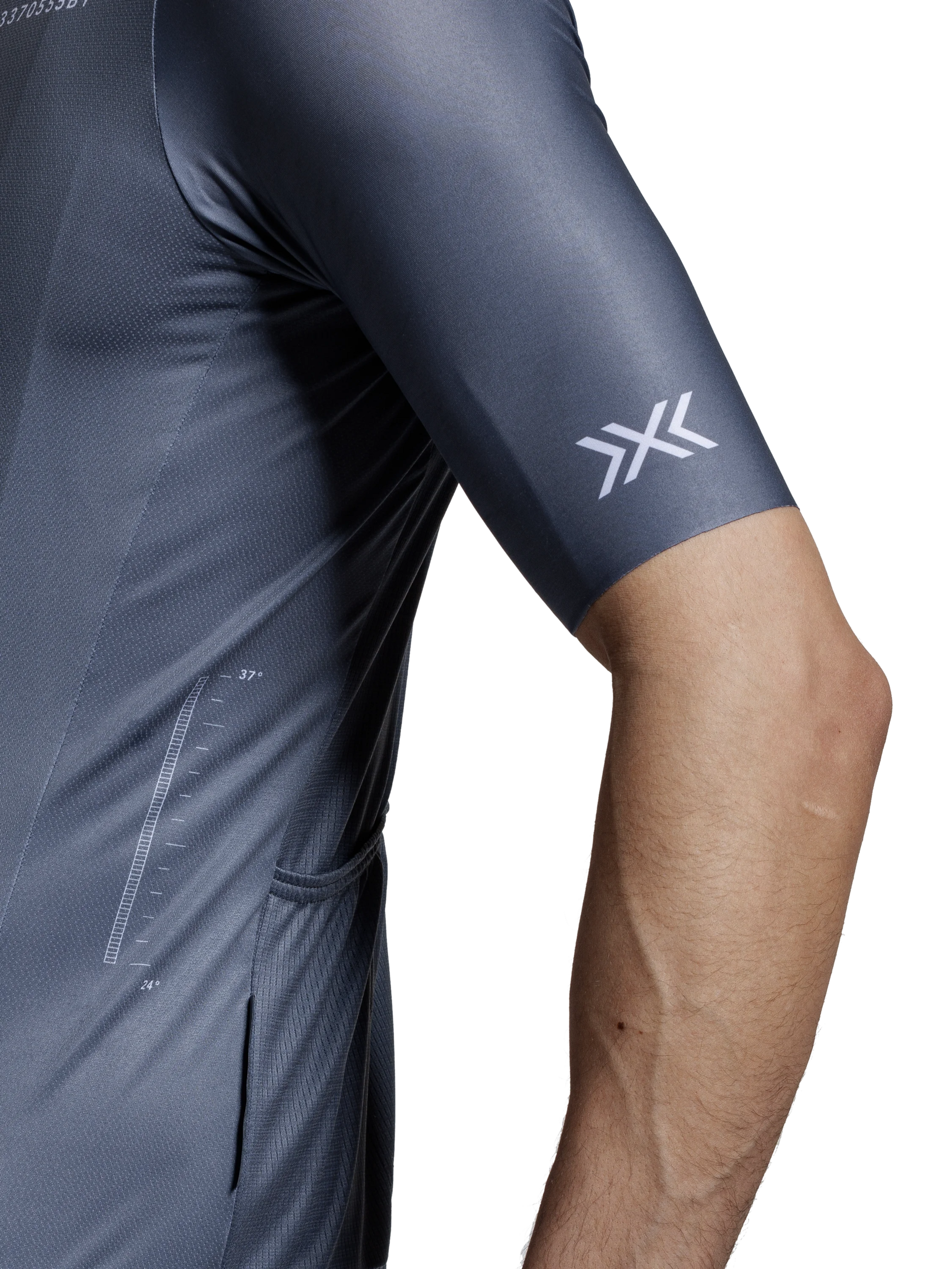 X-BIONIC COREFUSION RIDE JERSEY SS MEN - Rhino Grey - Zip Shirts - 17 of 50