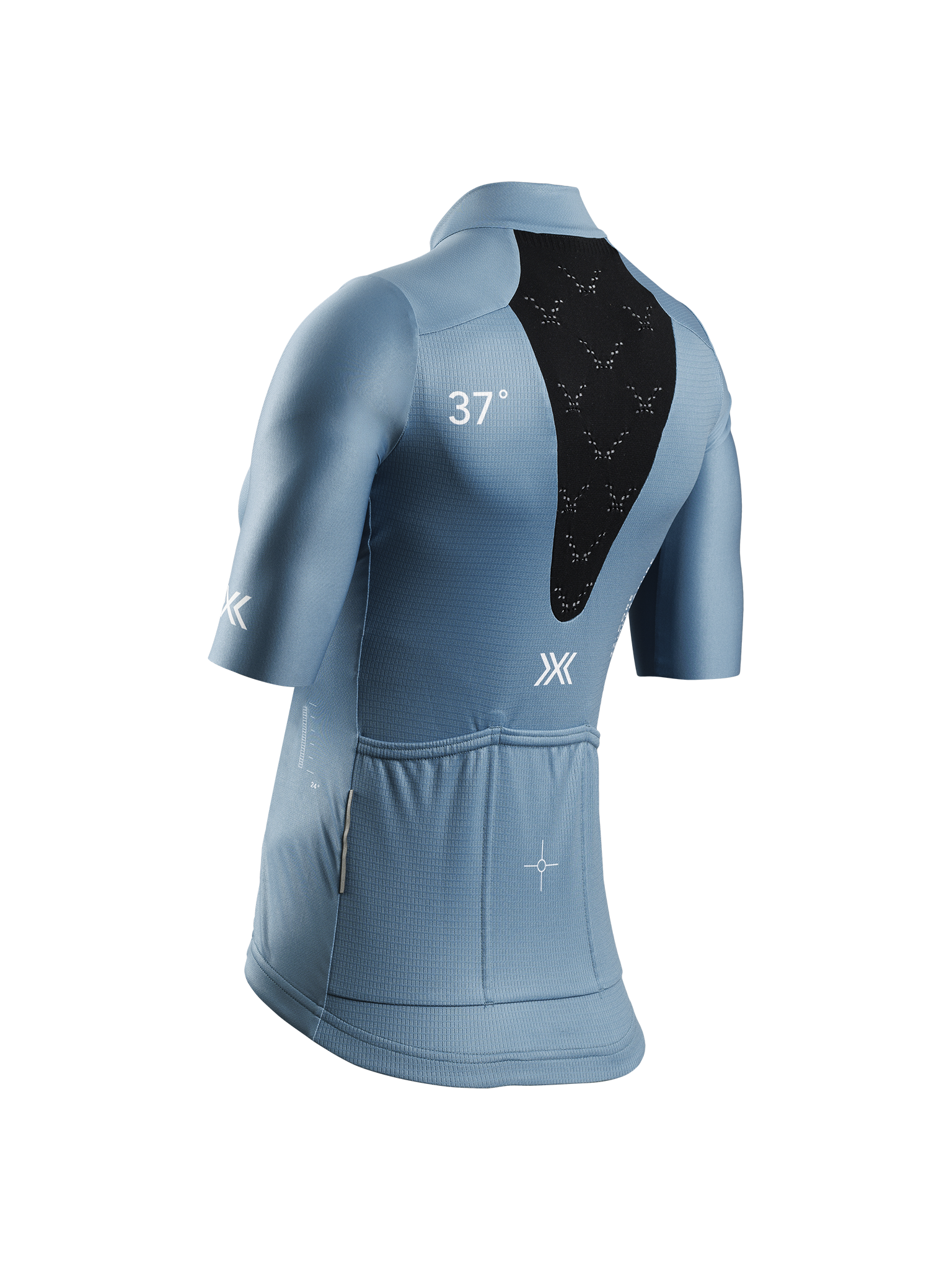 X-BIONIC COREFUSION RIDE JERSEY SS WMN - Slate Blue - Zip Shirts - 22 of 50