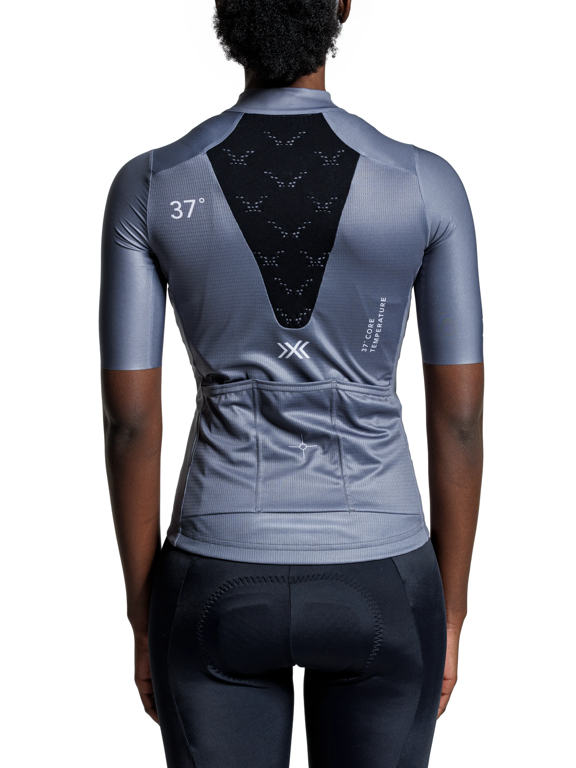 X-BIONIC COREFUSION RIDE JERSEY SS WMN - Rhino Grey - Zip Shirts - 13 of 50