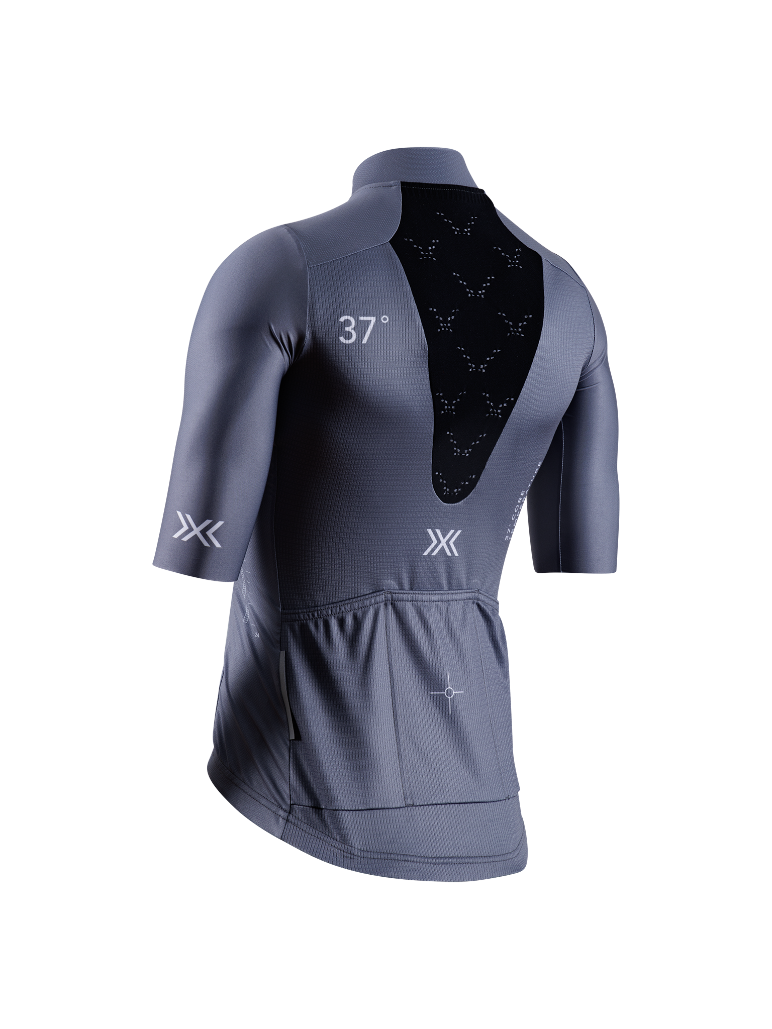 X-BIONIC COREFUSION RIDE JERSEY SS WMN - Rhino Grey - Zip Shirts - 15 of 50
