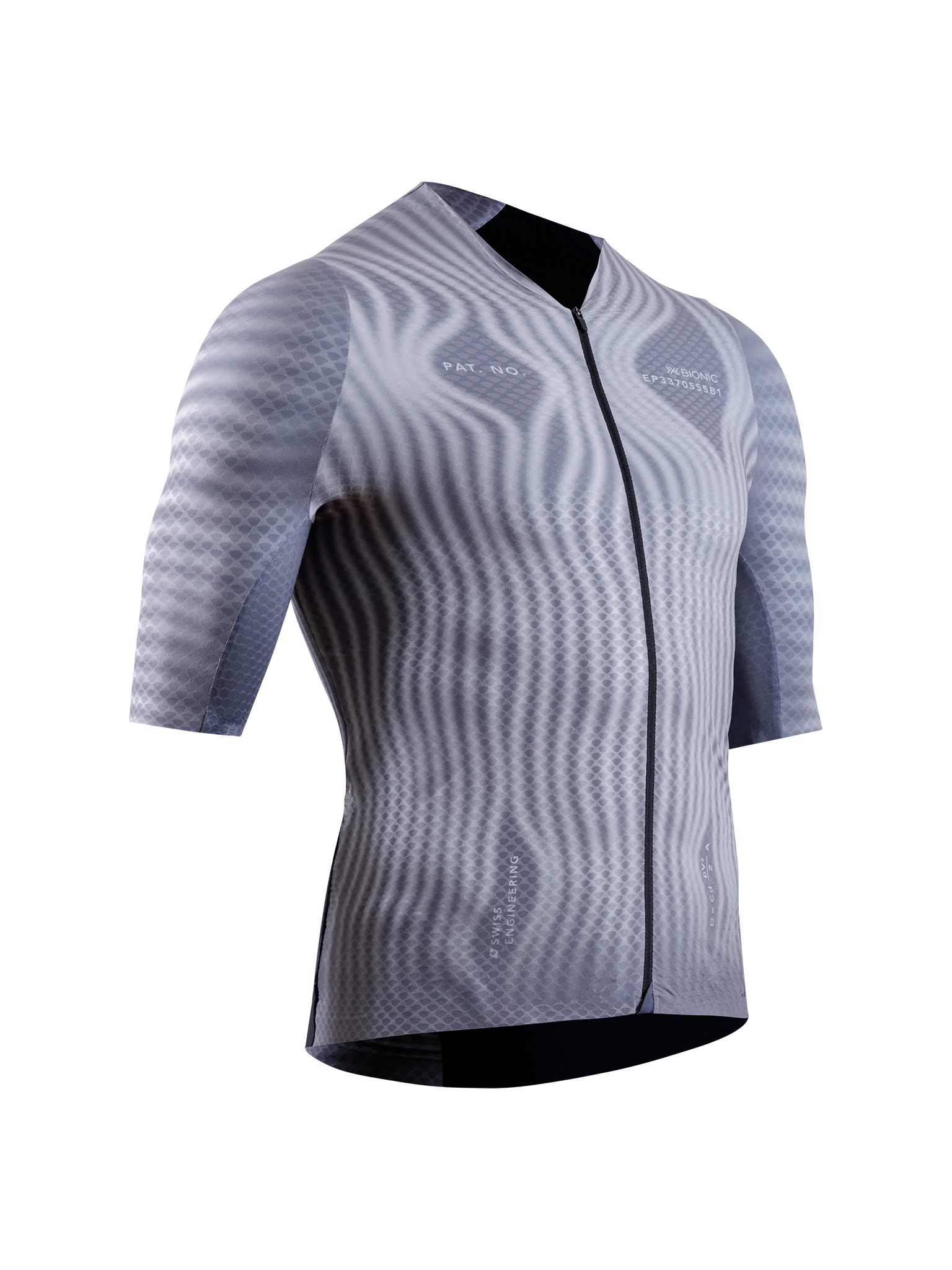 X-BIONIC COREFUSION ULTIMATE AERO JERSEY SS MEN - Windmap Seal Grey - Zip Shirts - 1 of 3