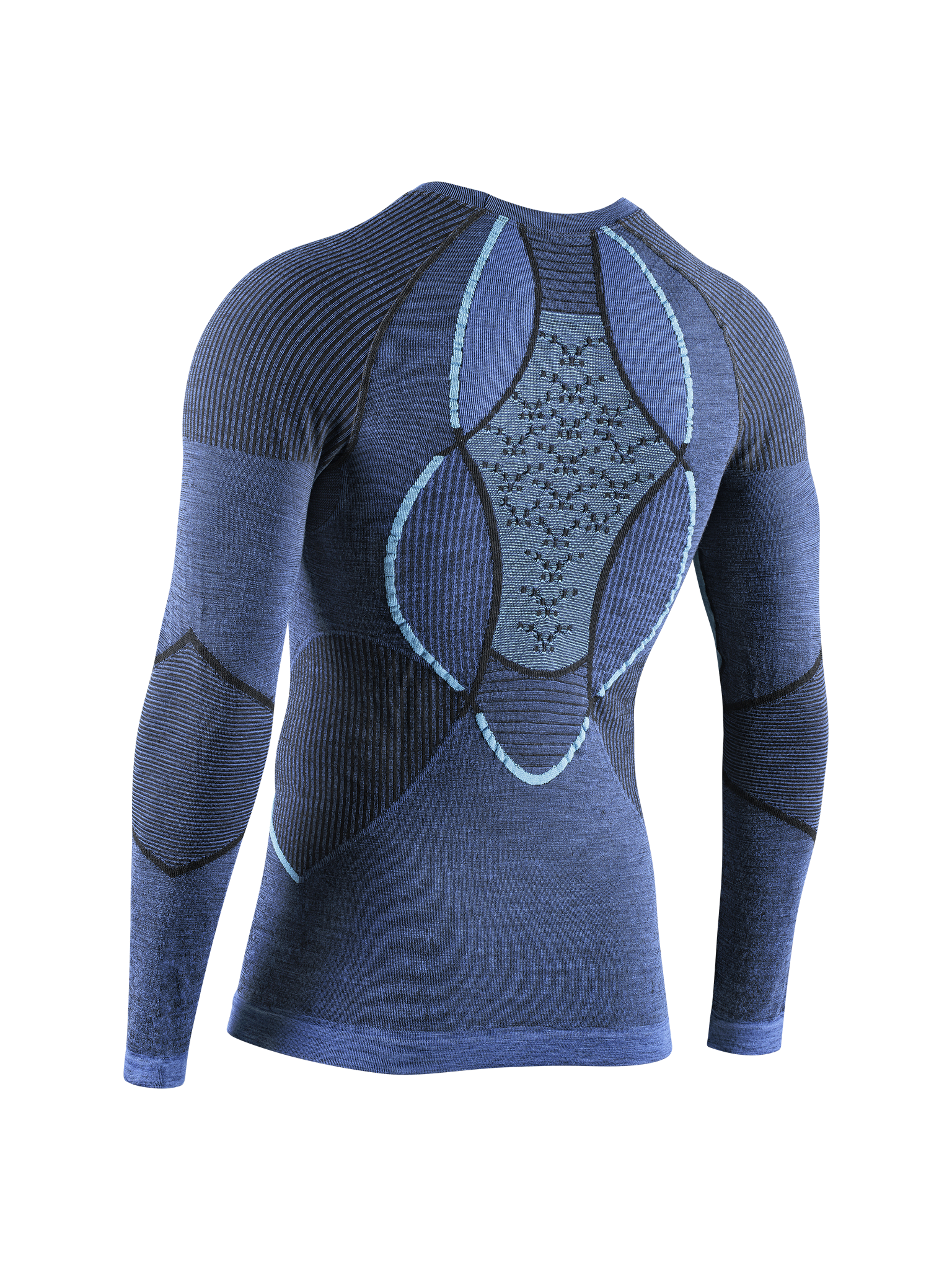 X-BIONIC MERINO SHIRT LG SL MEN - Dark Ocean Sky Blue - Longsleeves - 3 of 5