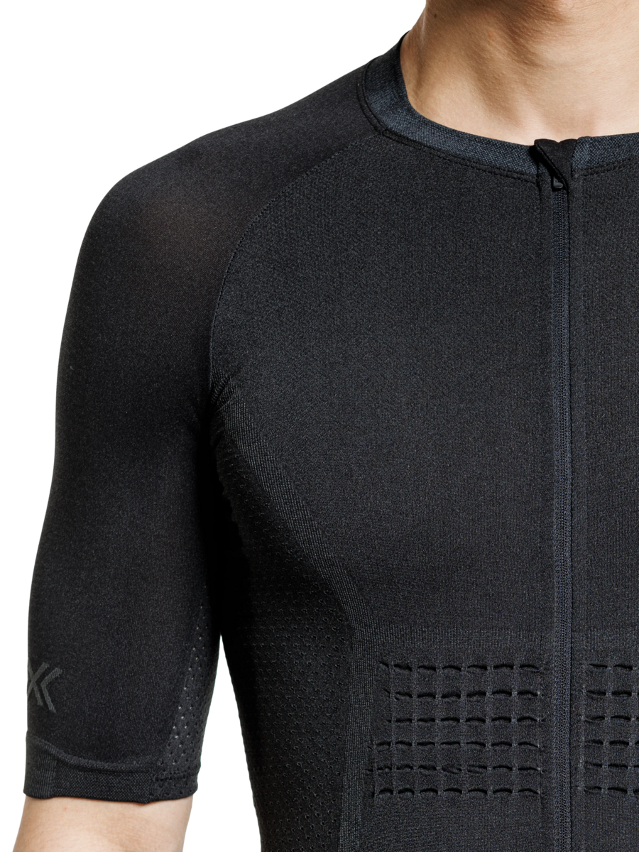 X-BIONIC XCEED RIDE JERSEY SS MEN - X Black Rhino Grey - Zip Shirts - 4 of 26