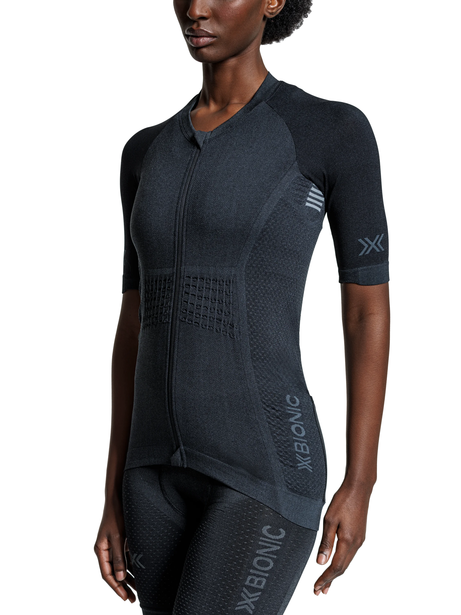 X-BIONIC XCEED RIDE JERSEY SS WMN - X Black Rhino Grey - Zip Shirts - 11 of 25