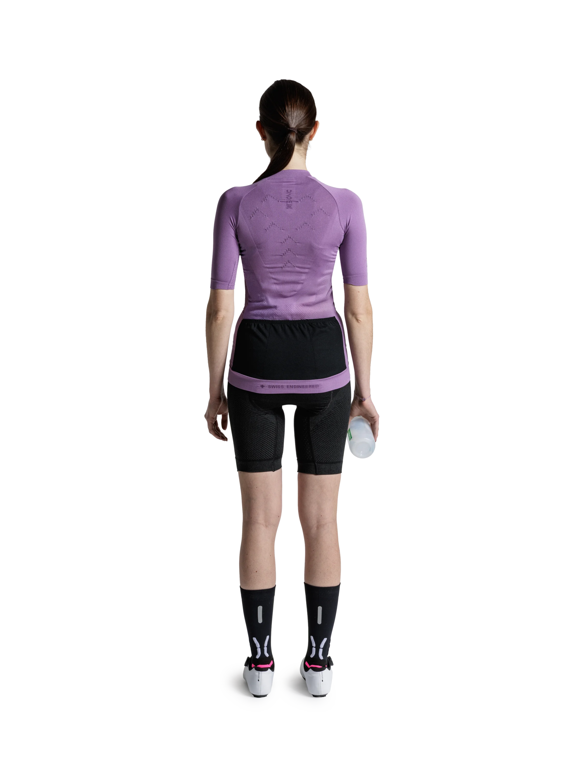 X-BIONIC XCEED RIDE JERSEY SS WMN - Heather Lavender Night - Zip Shirts - 3 of 25