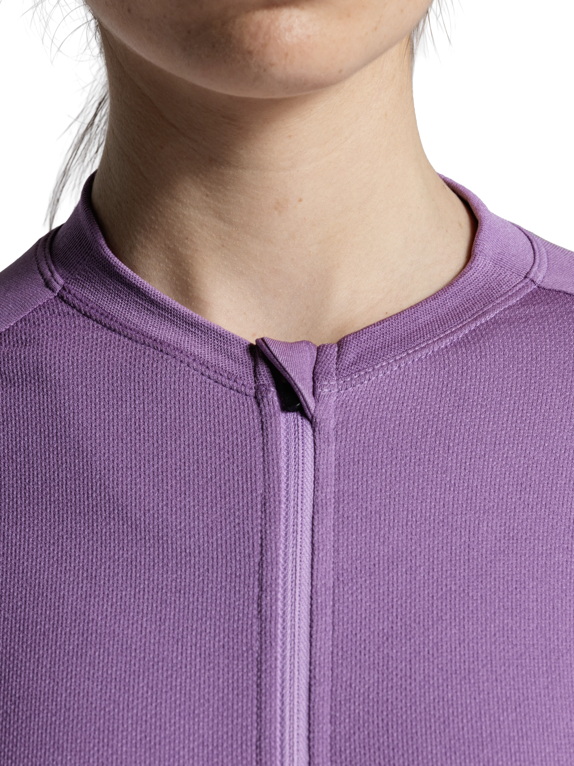 X-BIONIC XCEED RIDE JERSEY SS WMN - Heather Lavender Night - Zip Shirts - 7 of 25