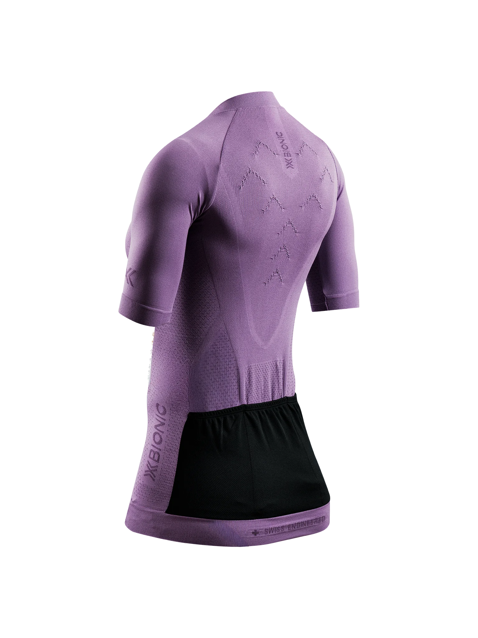 X-BIONIC XCEED RIDE JERSEY SS WMN - Heather Lavender Night - Zip Shirts - 8 of 25