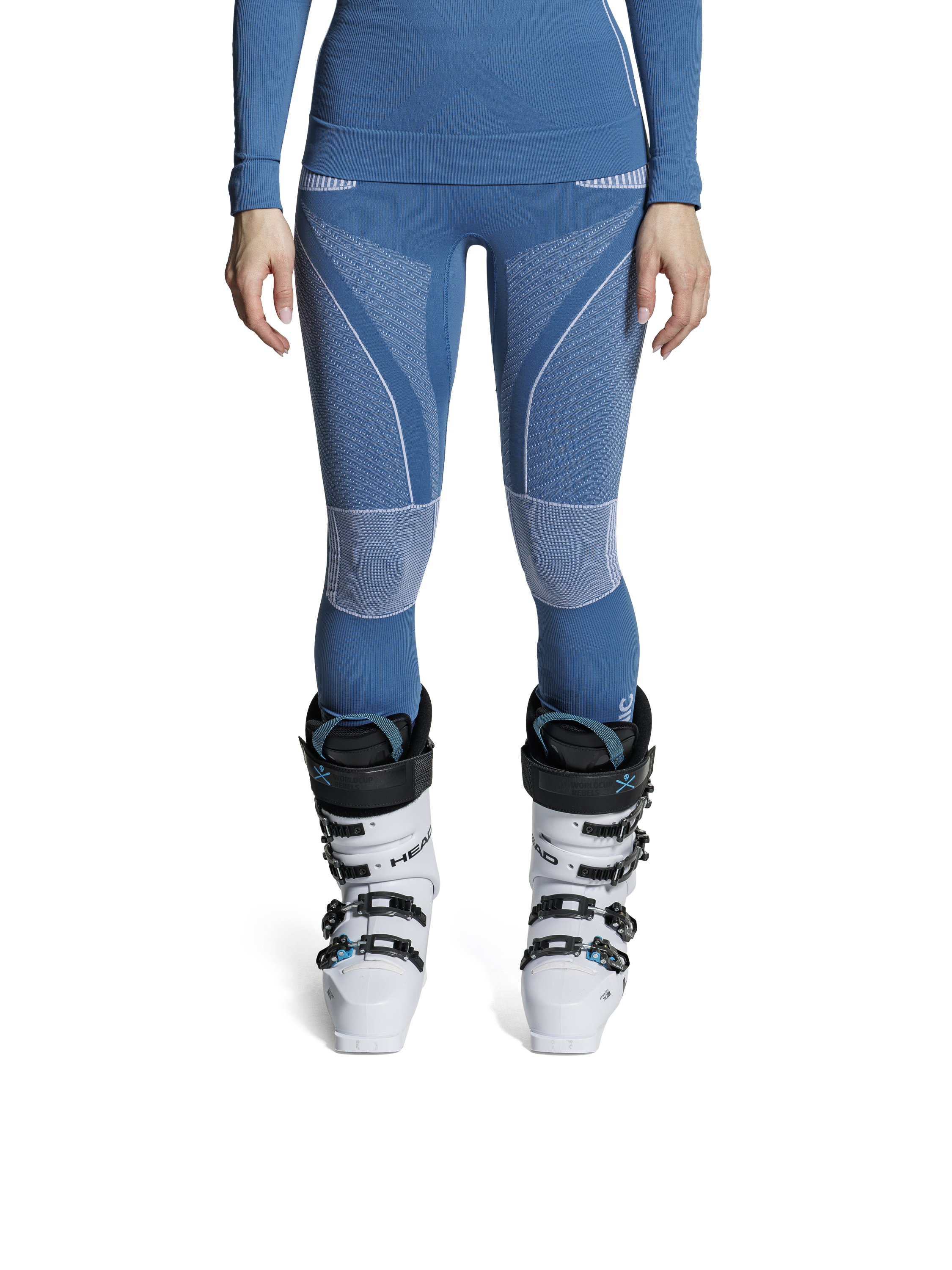 X-BIONIC ENERGY ACCUMULATOR 4.0 PANTS WMN - Mineral Blue Arctic White - Pants - 26 of 50