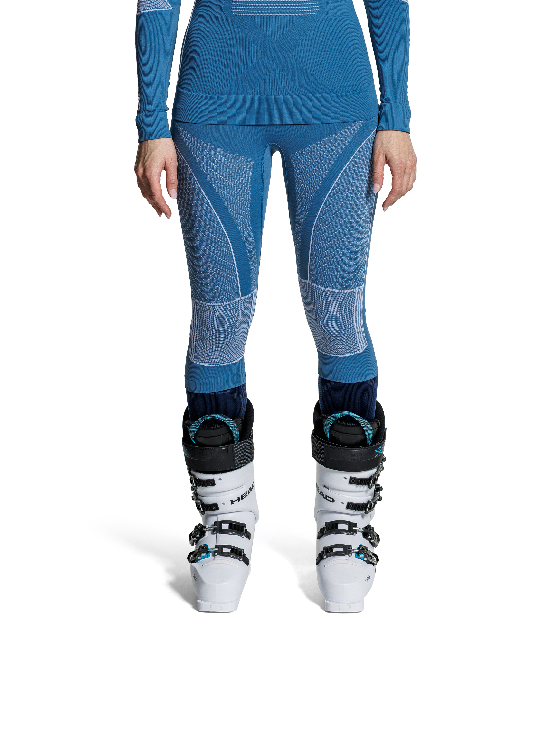 X-BIONIC ENERGY ACCUMULATOR 4.0 PANTS 3/4 WMN - Mineral Blue Arctic White - 3/4 Pants - 9 of 9