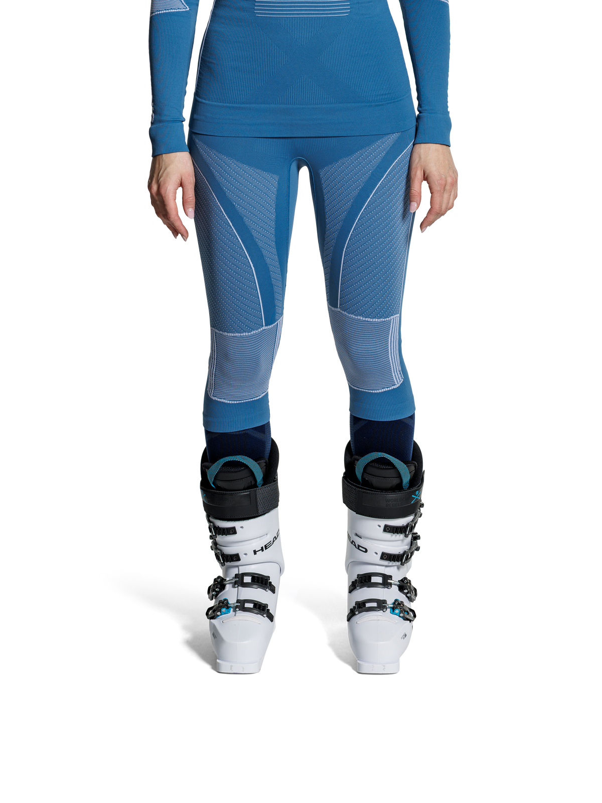 X-BIONIC ENERGY ACCUMULATOR 4.0 PANTS 3/4 WMN - Mineral Blue Arctic White - 3/4 Pants - 17 of 20