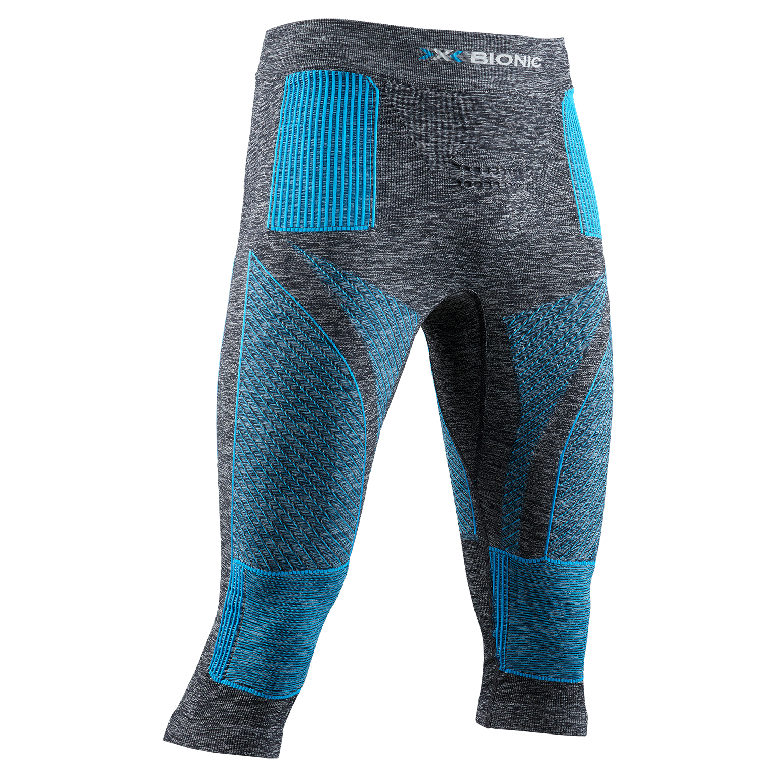 X-BIONIC ENERGY ACCUMULATOR 4.0 MELANGE PANTS 3/4 MEN - Dark Grey Melange Blue - 3/4 Pants - 3 of 4