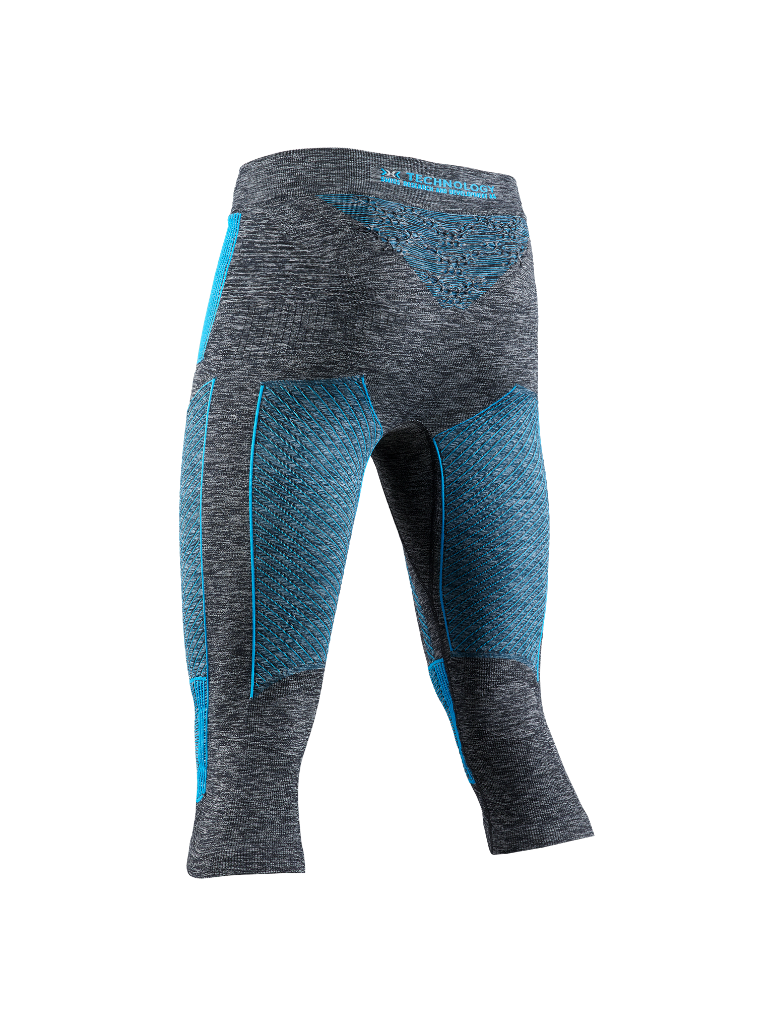 X-BIONIC ENERGY ACCUMULATOR 4.0 MELANGE PANTS 3/4 MEN - Dark Grey Melange Blue - 3/4 Pants - 4 of 4
