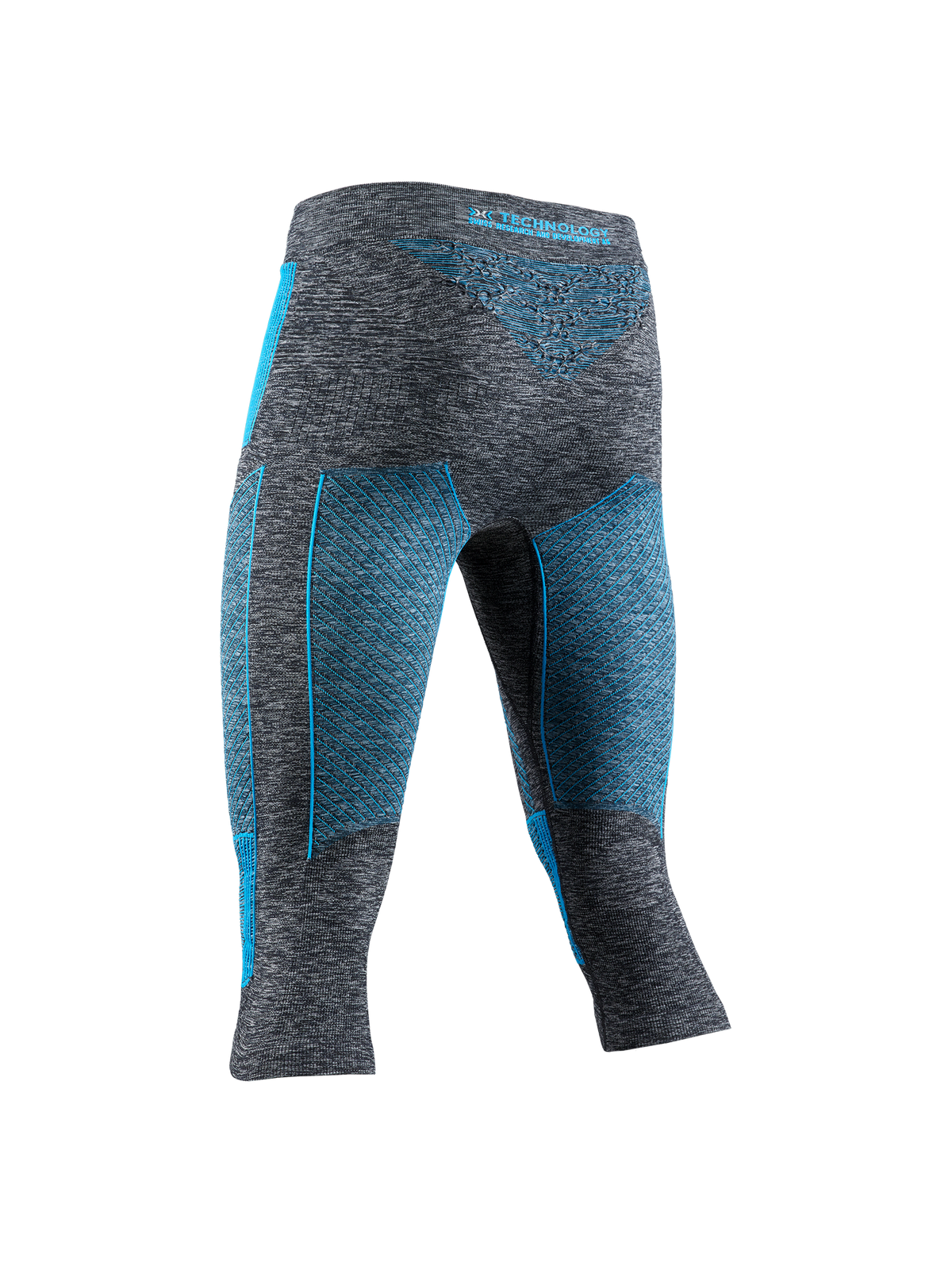 X-BIONIC ENERGY ACCUMULATOR 4.0 MELANGE PANTS 3/4 MEN - Dark Grey Melange Blue - 3/4 Pants - 4 of 4