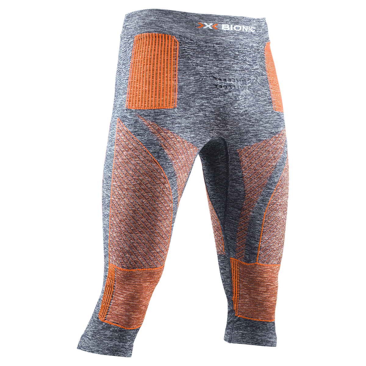 X-BIONIC ENERGY ACCUMULATOR 4.0 MELANGE PANTS 3/4 MEN - Grey Melange Orange - 3/4 Pants - 1 of 4