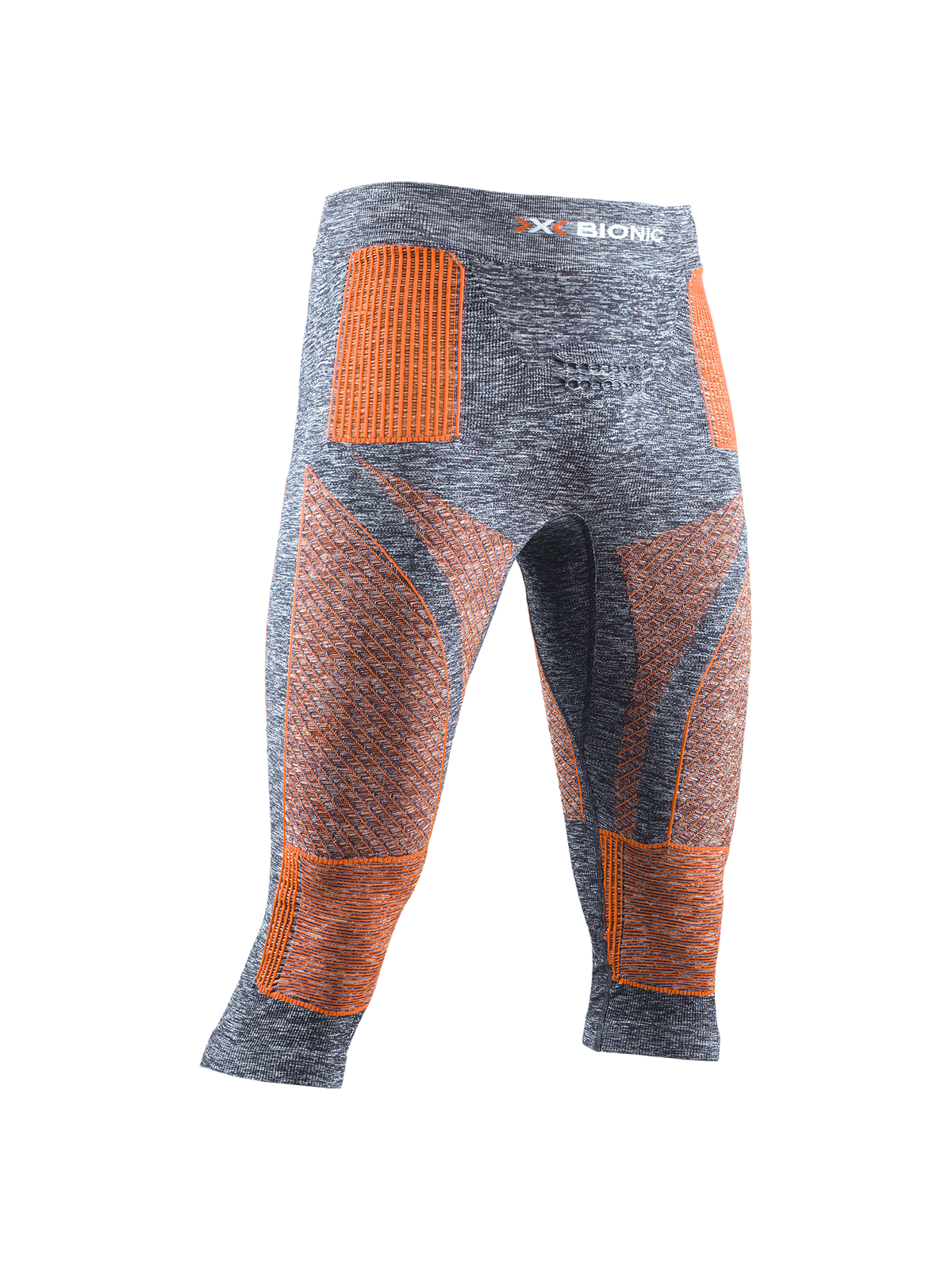 X-BIONIC ENERGY ACCUMULATOR 4.0 MELANGE PANTS 3/4 MEN - Grey Melange Orange - 3/4 Pants - 1 of 4