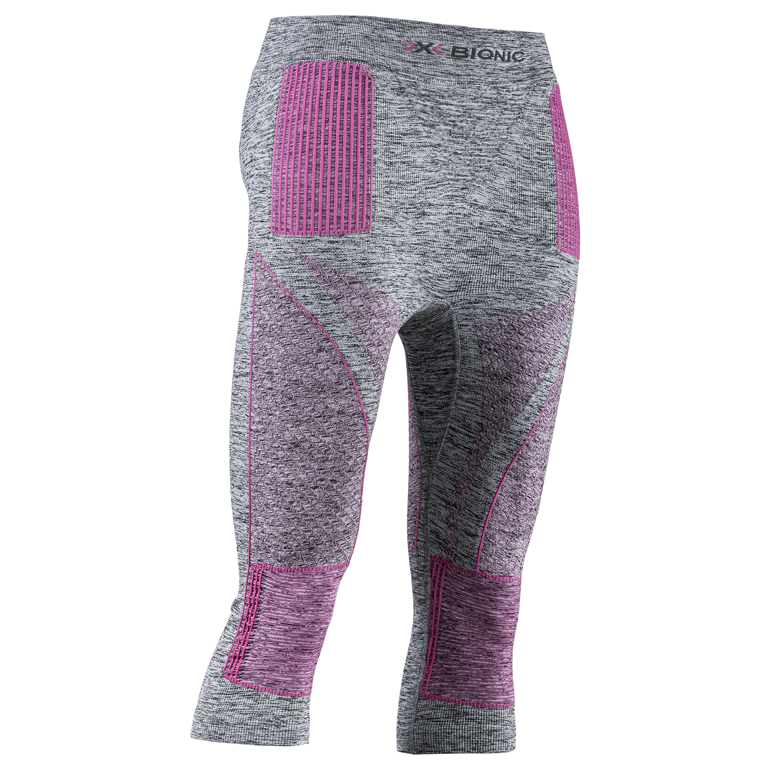 X-BIONIC ENERGY ACCUMULATOR 4.0 MELANGE PANTS 3/4 WMN - Grey Melange Pink - 3/4 Pants - 1 of 2
