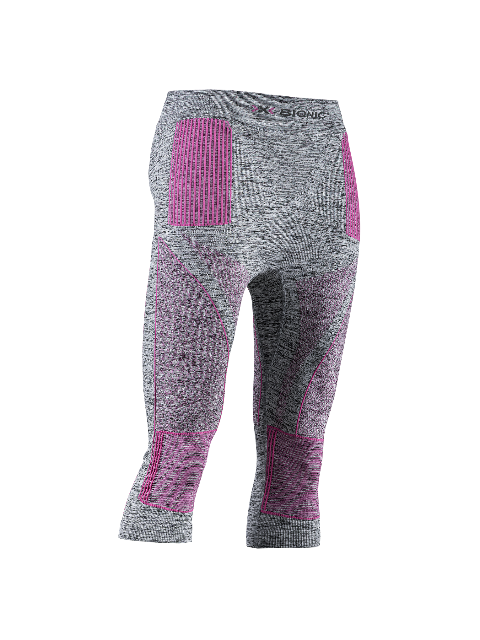 X-BIONIC ENERGY ACCUMULATOR 4.0 MELANGE PANTS 3/4 WMN - Grey Melange Pink - 3/4 Pants - 1 of 2