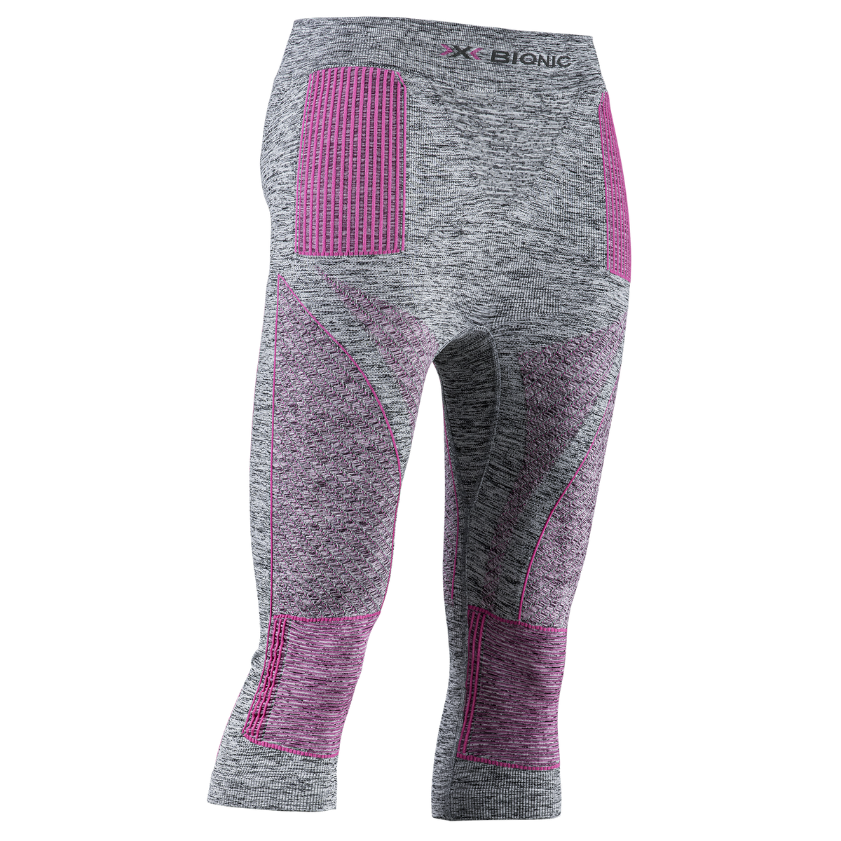 X-BIONIC ENERGY ACCUMULATOR 4.0 MELANGE PANTS 3/4 WMN - Grey Melange Pink - 3/4 Pants - 1 of 2