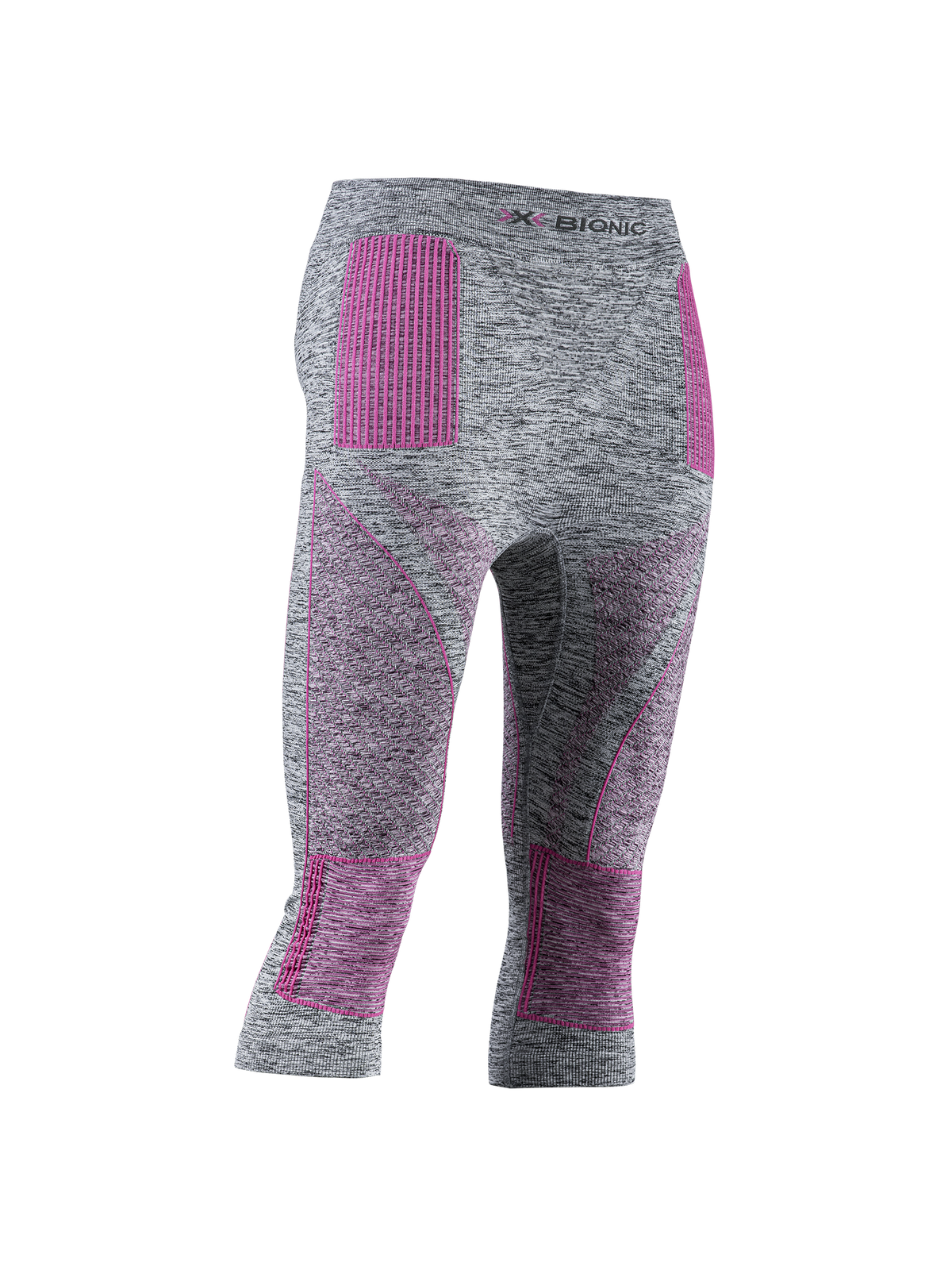 X-BIONIC ENERGY ACCUMULATOR 4.0 MELANGE PANTS 3/4 WMN - Grey Melange Pink - 3/4 Pants - 1 of 2