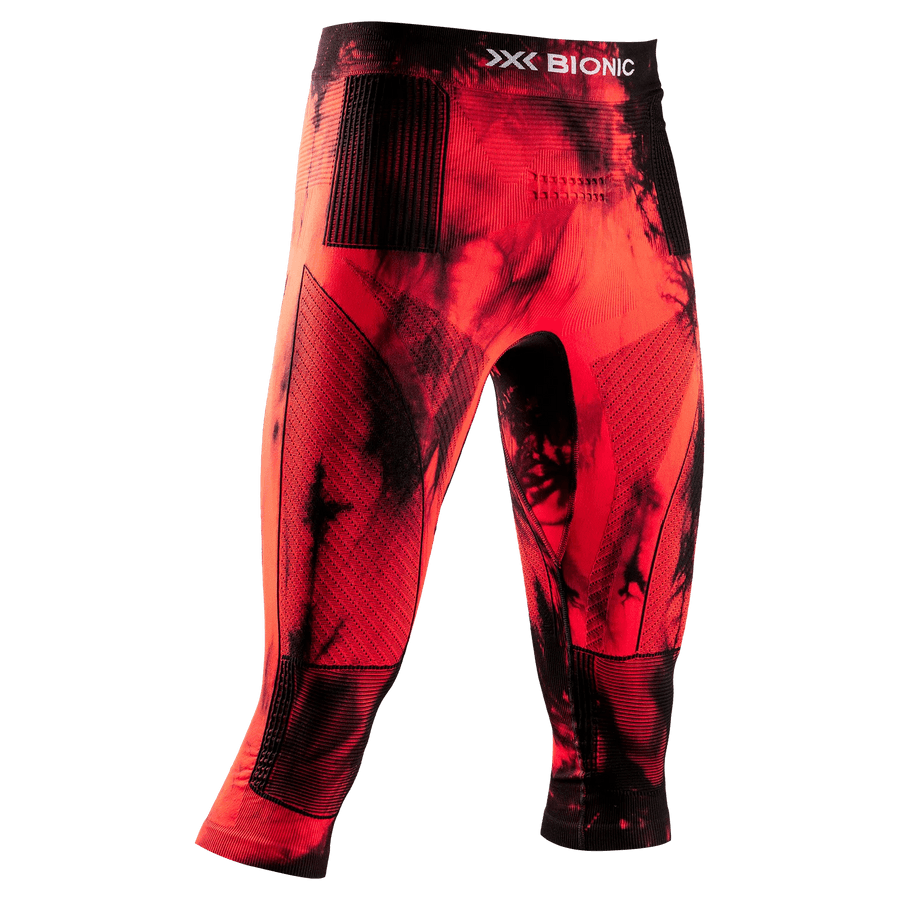 X-BIONIC ENERGY ACCUMULATOR 4.0 PANTS 3/4 Swiss - Tiedye X Black Red - 3/4 Pants - 1 of 4