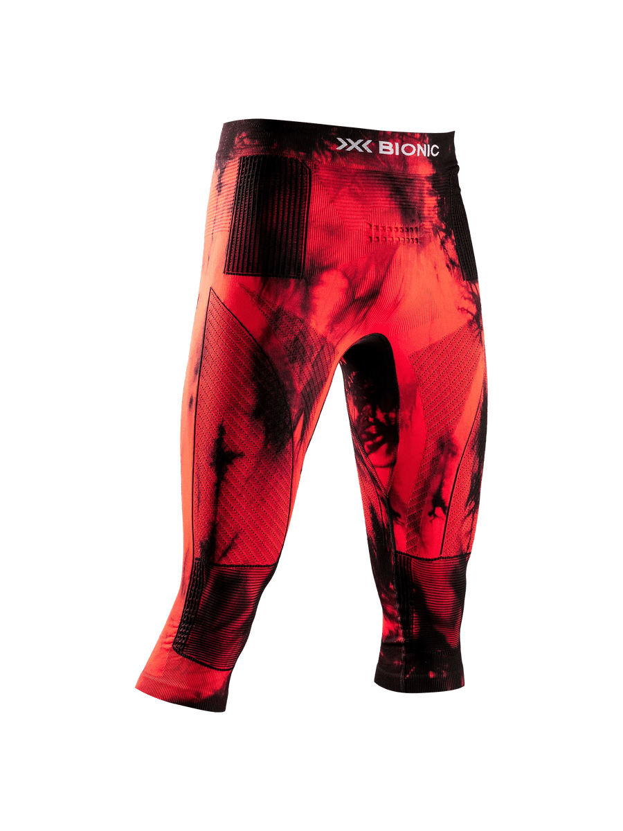 X-BIONIC ENERGY ACCUMULATOR 4.0 PANTS 3/4 Swiss - Tiedye X Black Red - 3/4 Pants - 1 of 4