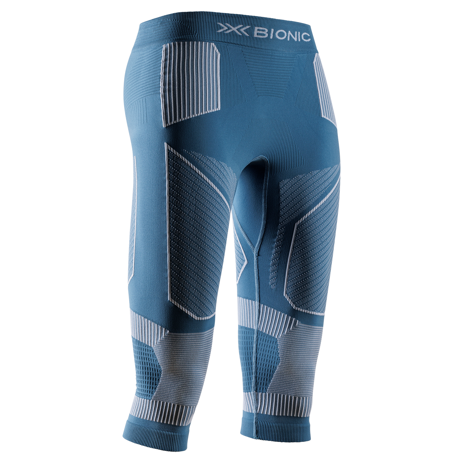 X-BIONIC ENERGY ACCUMULATOR LIGHT PANTS 3/4 WMN - Mineral Blue Arctic White - 3/4 Pants - 1 of 21