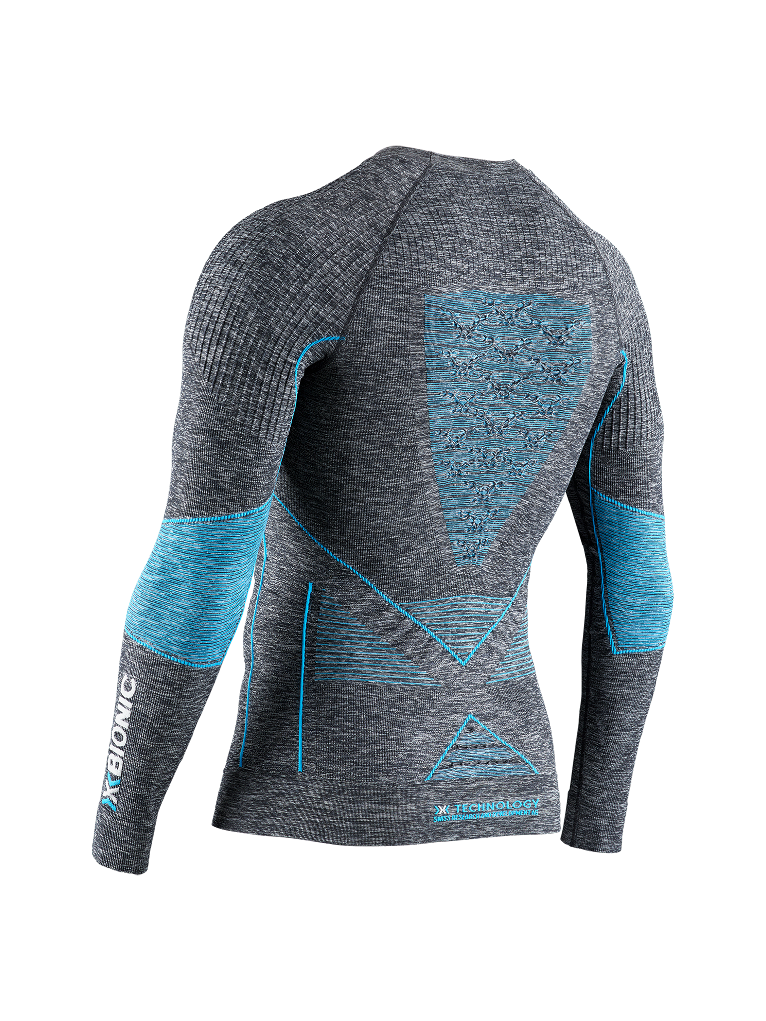 X-BIONIC ENERGY ACCUMULATOR 4.0 MELANGE SHIRT LG SL MEN - Dark Grey Melange Blue - Longsleeves - 2 of 4