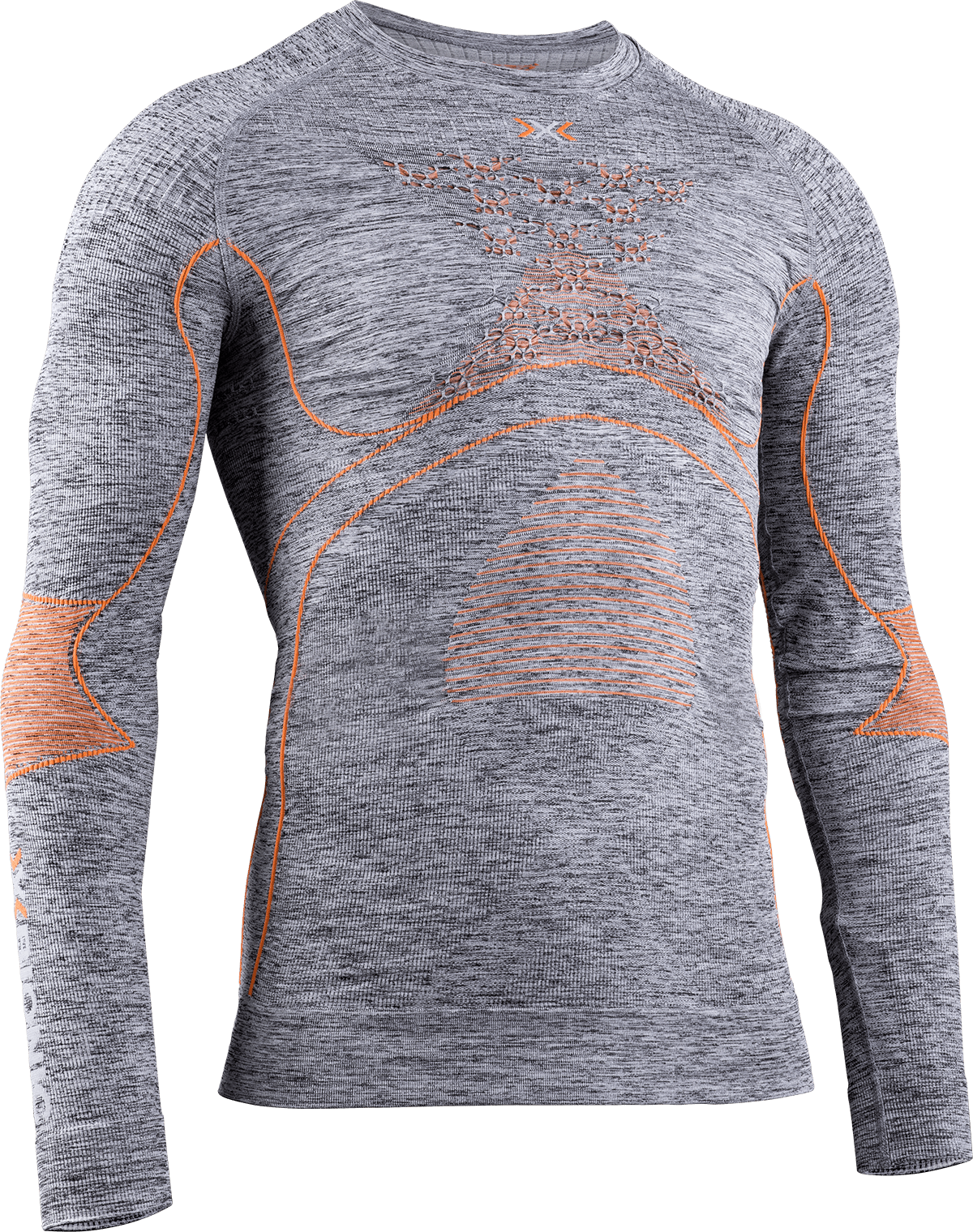 X-BIONIC ENERGY ACCUMULATOR 4.0 MELANGE SHIRT LG SL MEN - Grey Melange Orange - Longsleeves - 3 of 4