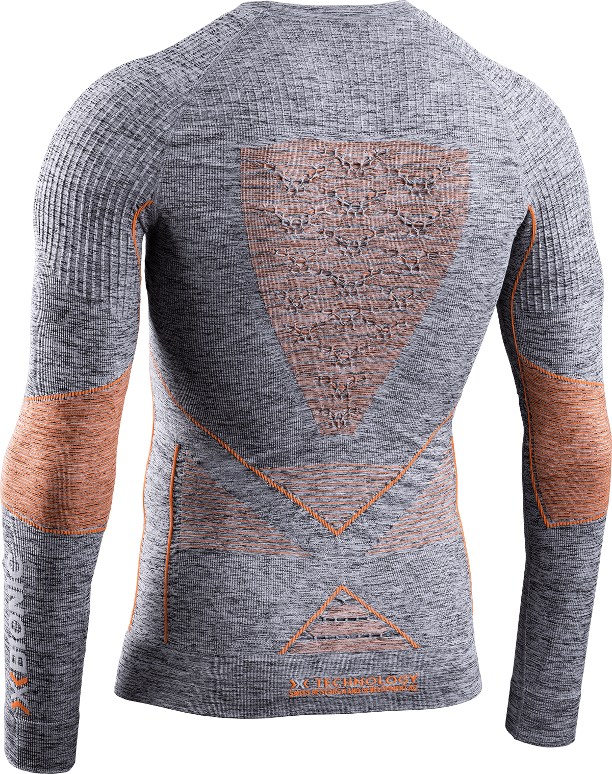 X-BIONIC ENERGY ACCUMULATOR 4.0 MELANGE SHIRT LG SL MEN - Grey Melange Orange - Longsleeves - 4 of 4