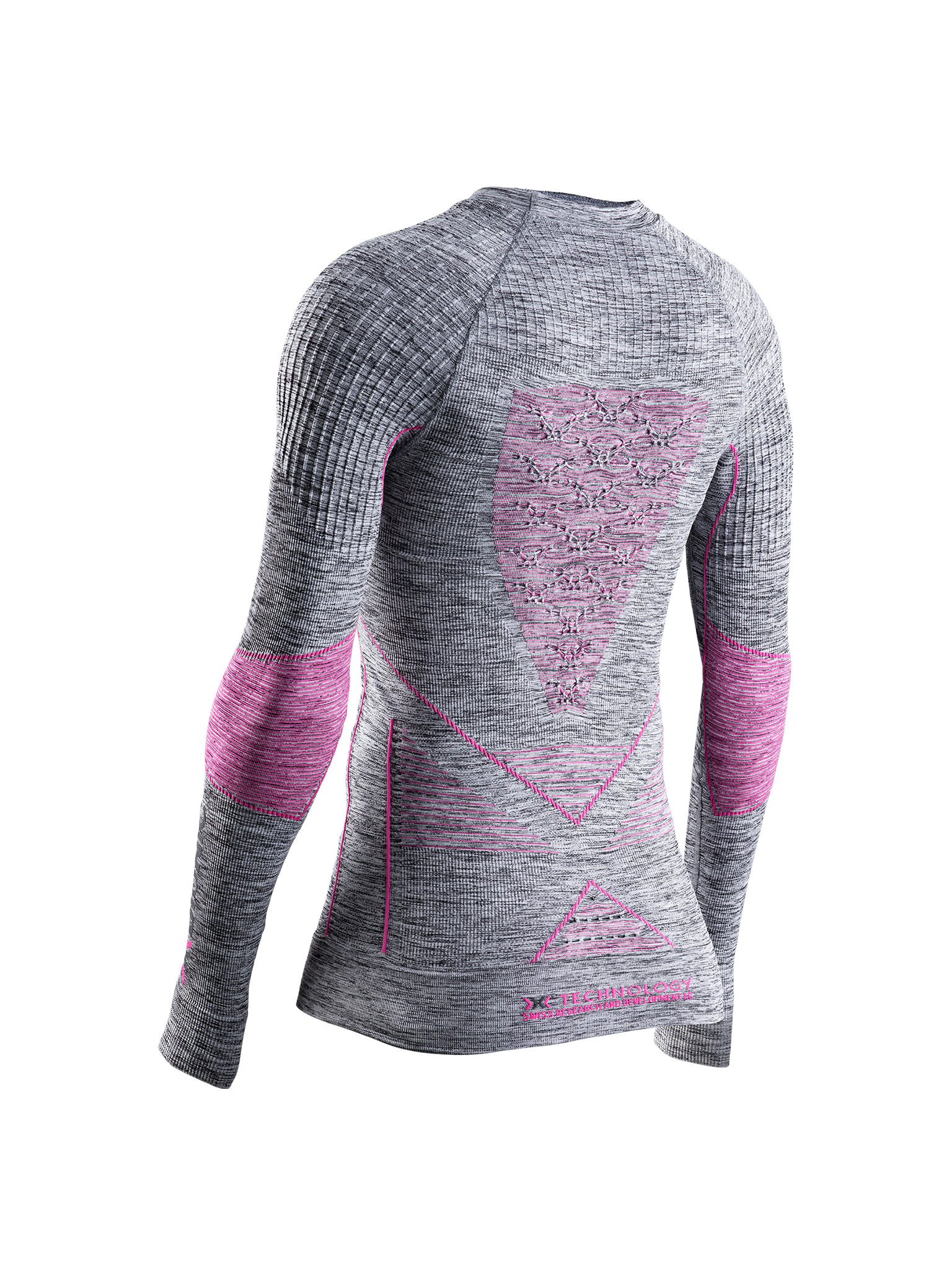 X-BIONIC ENERGY ACCUMULATOR 4.0 MELANGE SHIRT LG SL WMN - Grey Melange Pink - Longsleeves - 2 of 2